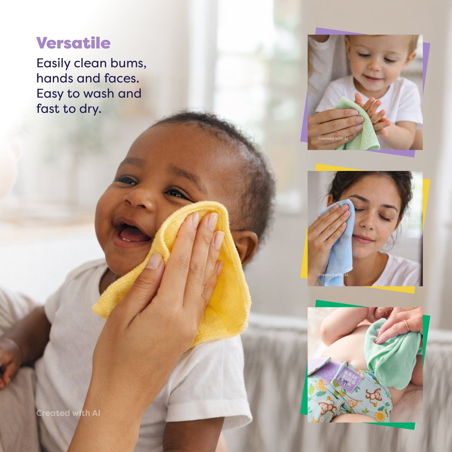 The Everything Reusable Nappy Bundle in Pastels