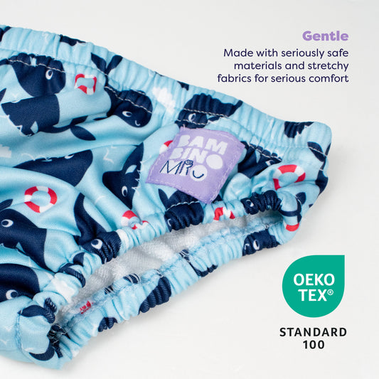 Reusable Swim Nappy in Blue Whale