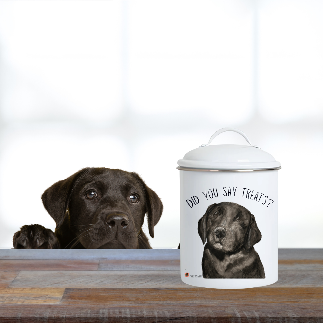 “In Case of Emergency, Break for Biscuits” Enamel Treat Jar – Starring the Om Nom Nomnivore