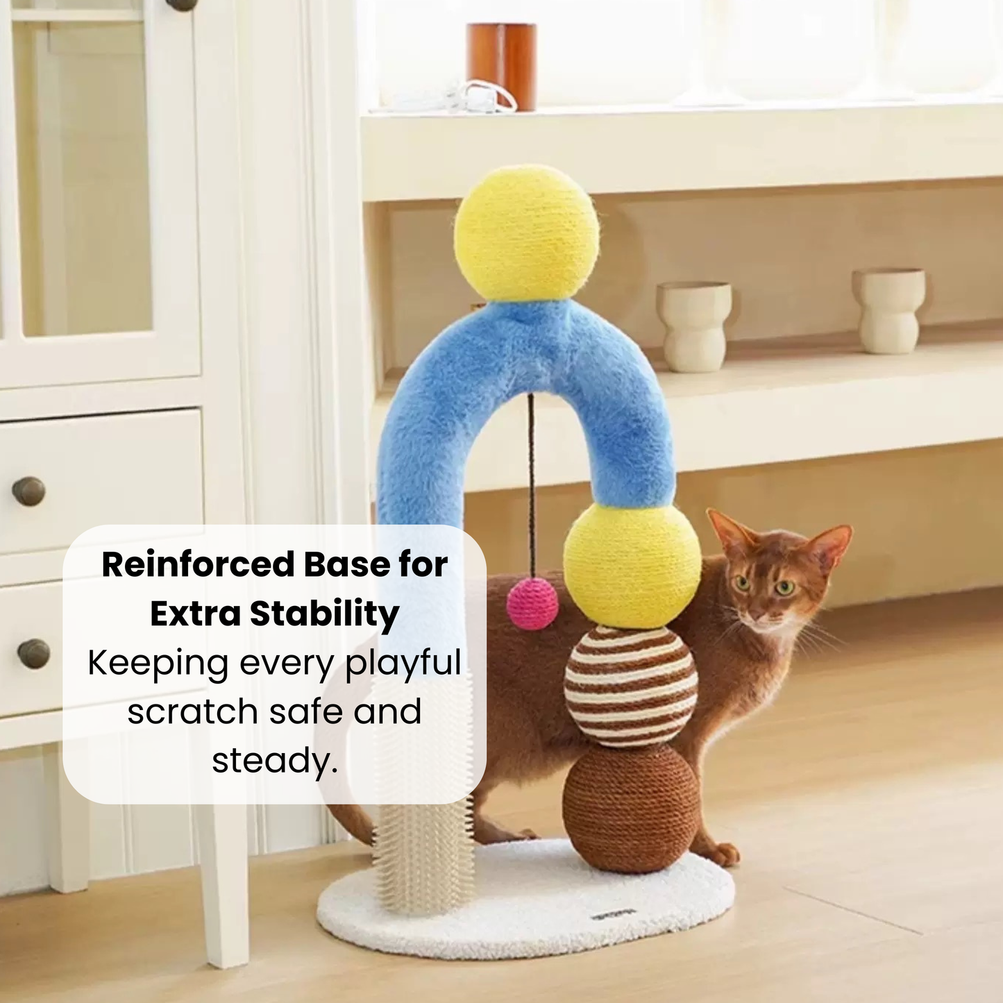 zeze Cat Arch Tree with Balls and Rubbing Pole