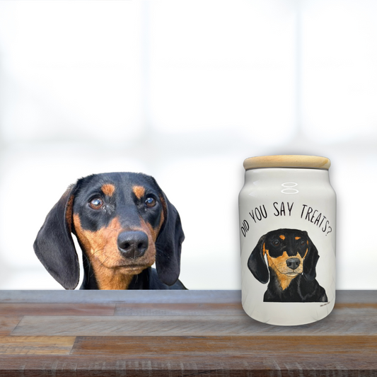 Handmade Dachshund Treat Jar – Because Snacks Deserve Style!