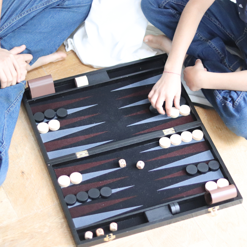 Wooden Backgammon Set With Tote Bag
