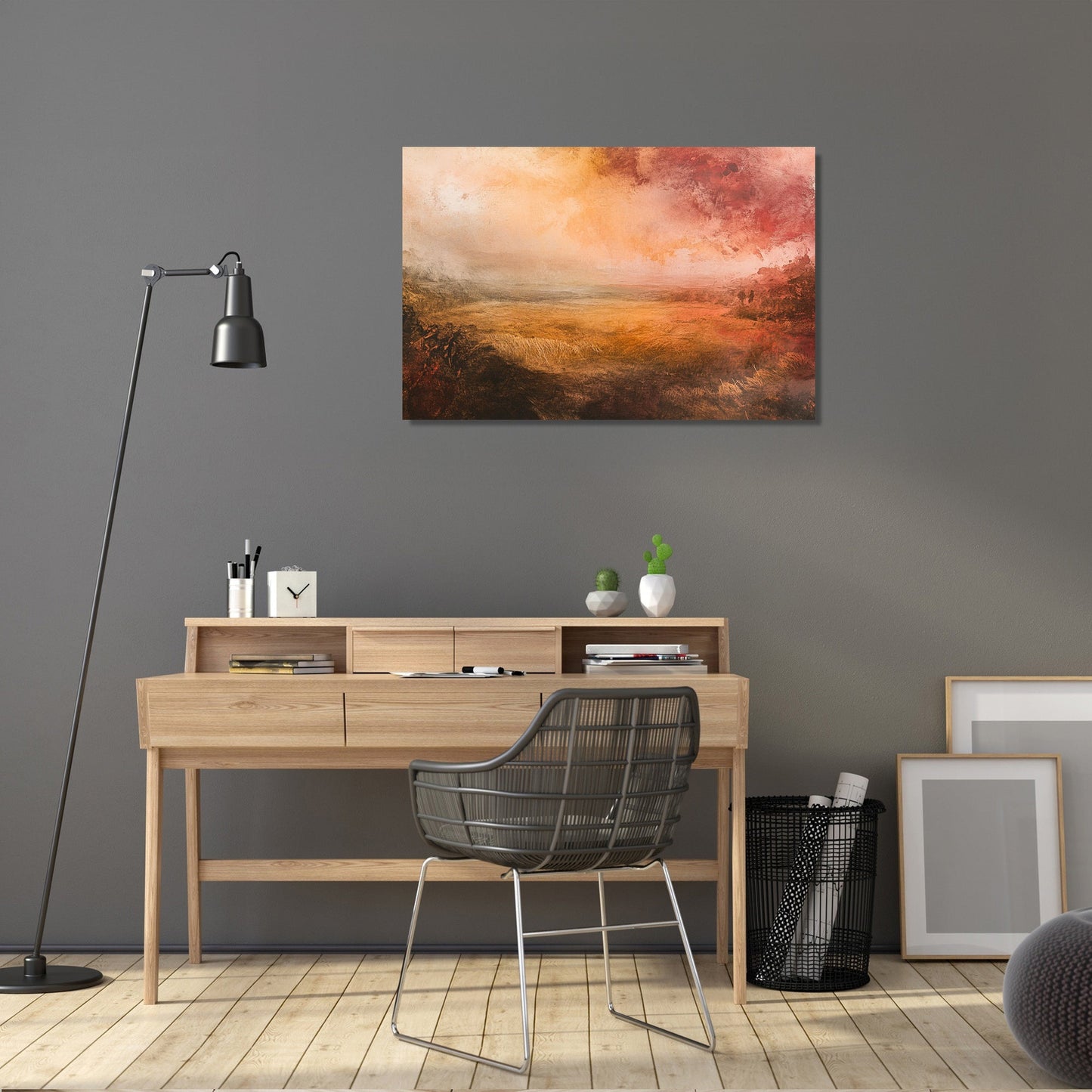 Harvest Field Sunset Canvas