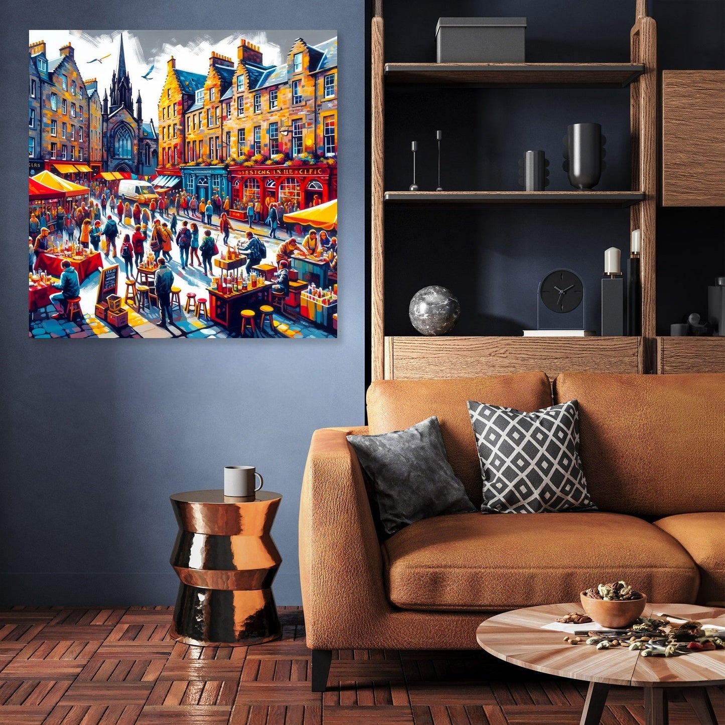 Edinburgh Grassmarket Vibrance Canvas