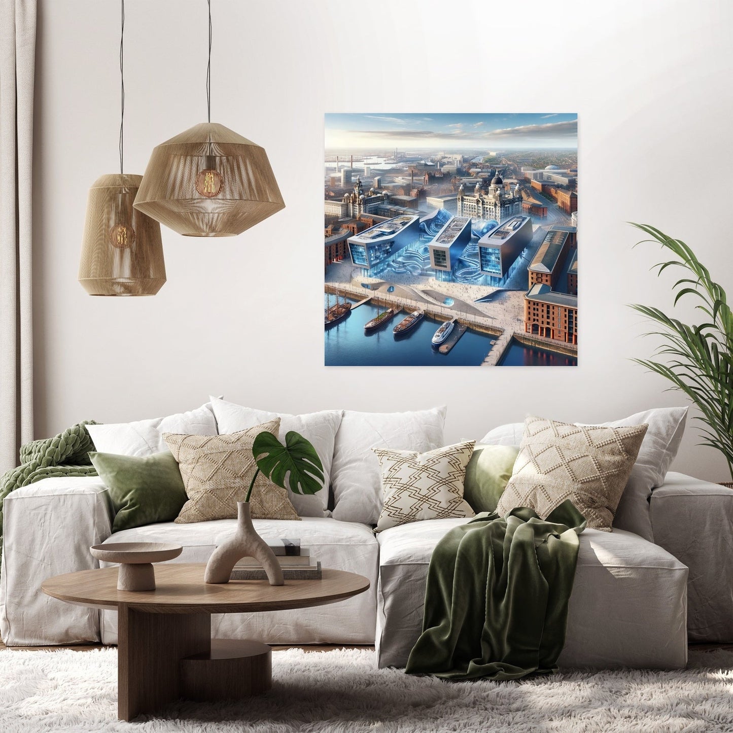 Panoramic Liverpool Canvas