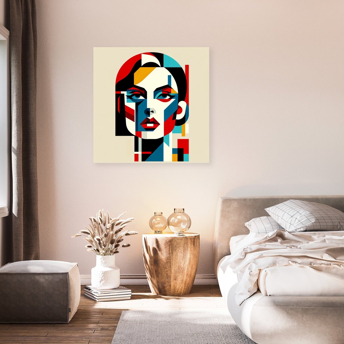 Geometric Lady Canvas