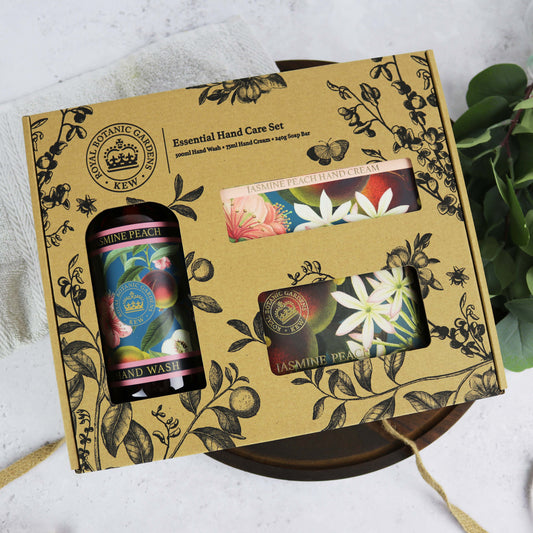 Kew Gardens Jasmine Peach Essential Hand Care Gift Box