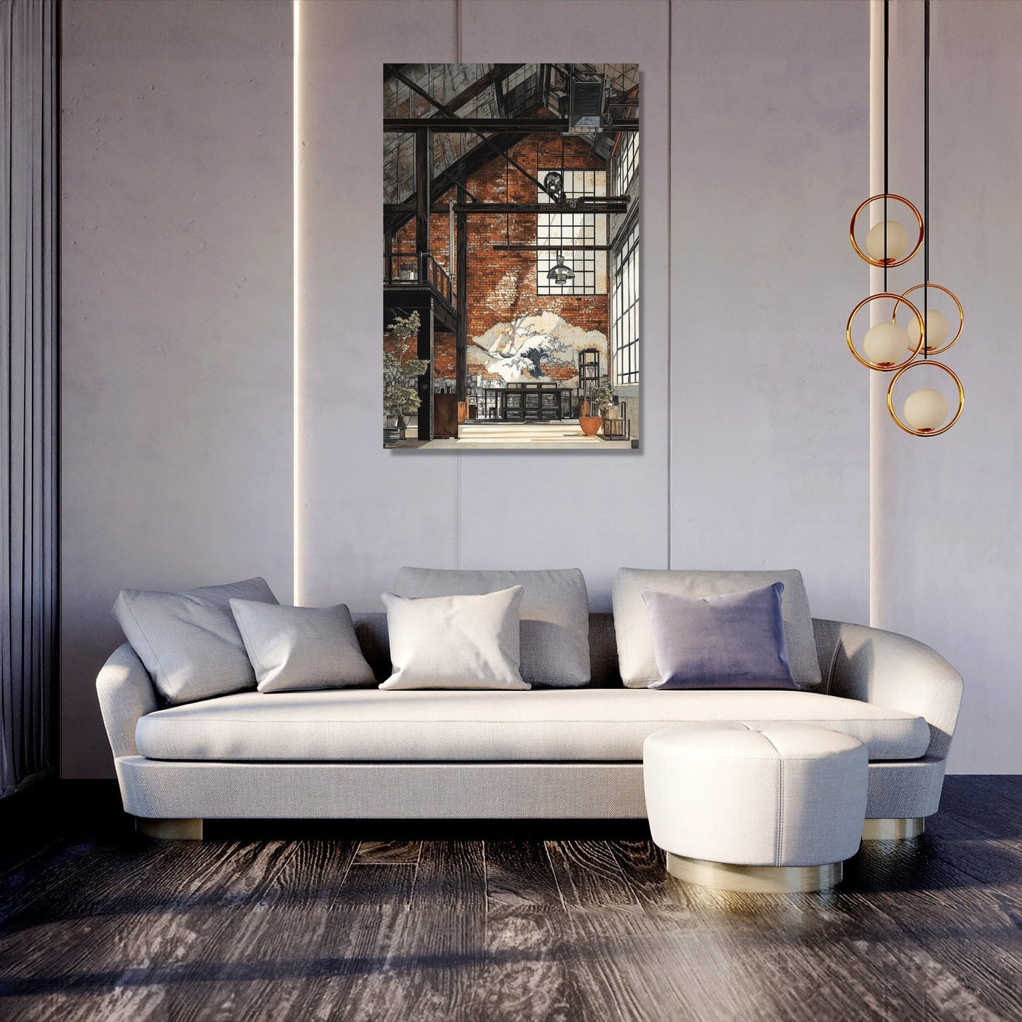 Industrial Loft Serenity Canvas