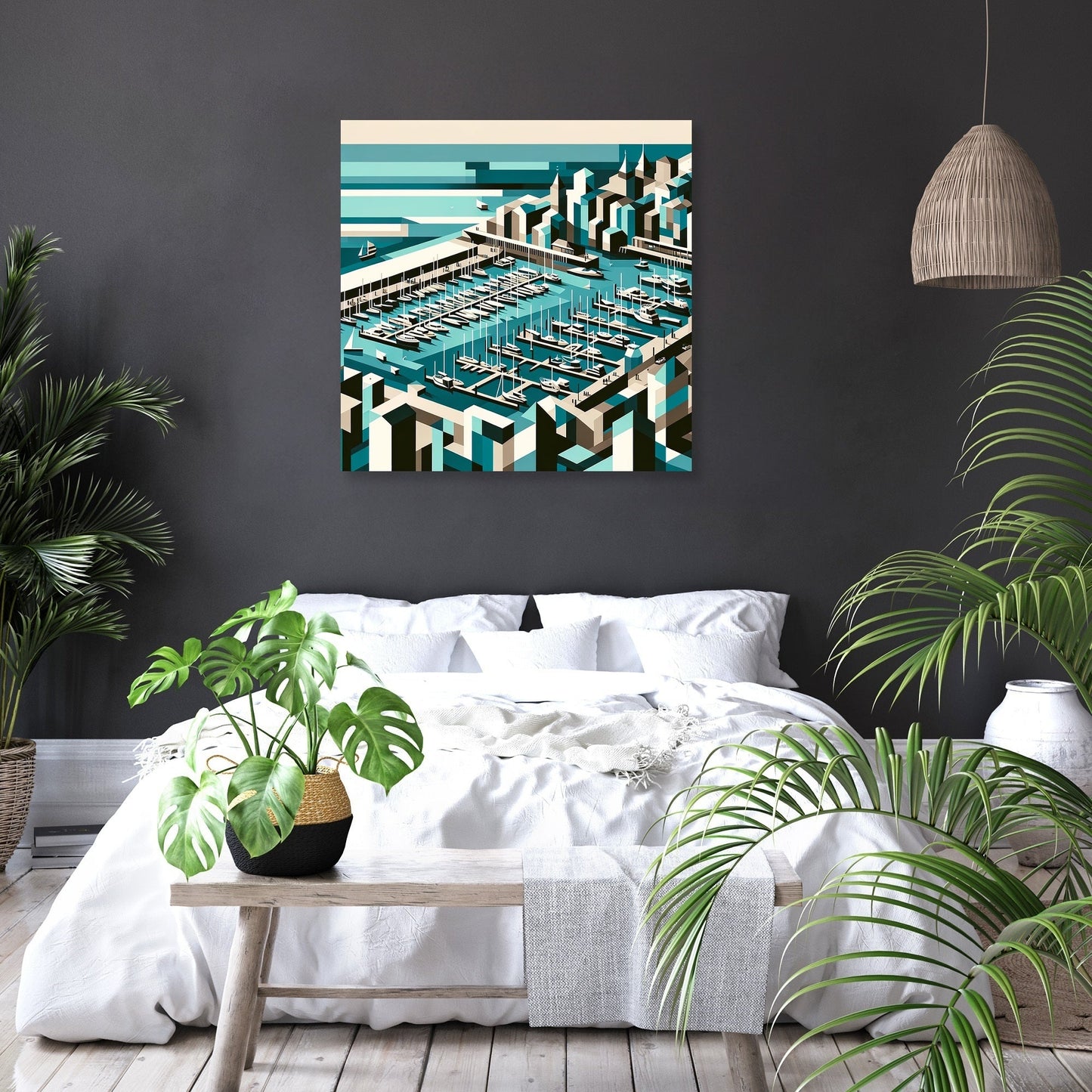 Abstract Brighton Marina Canvas