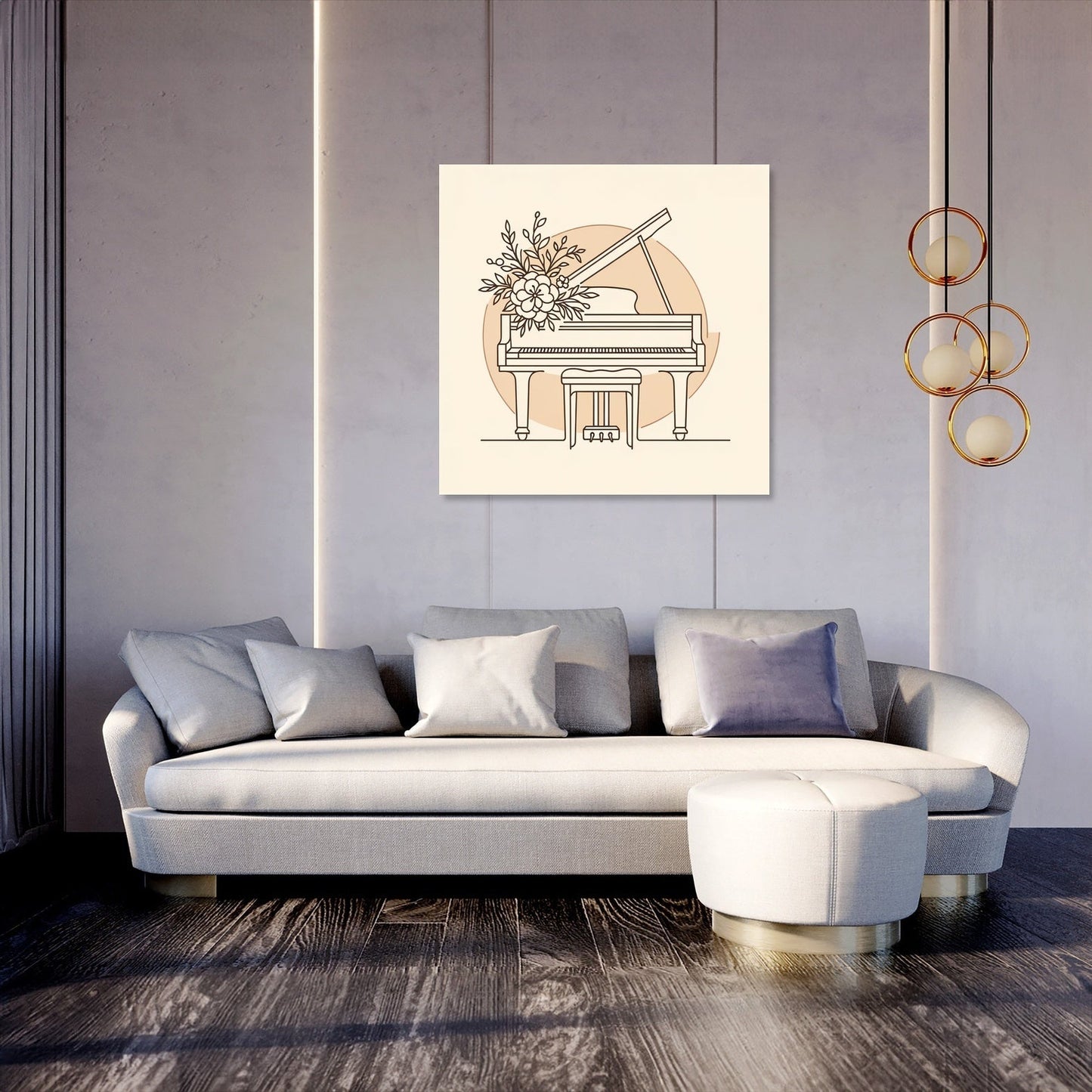 Musical Harmony in Pastel Canvas