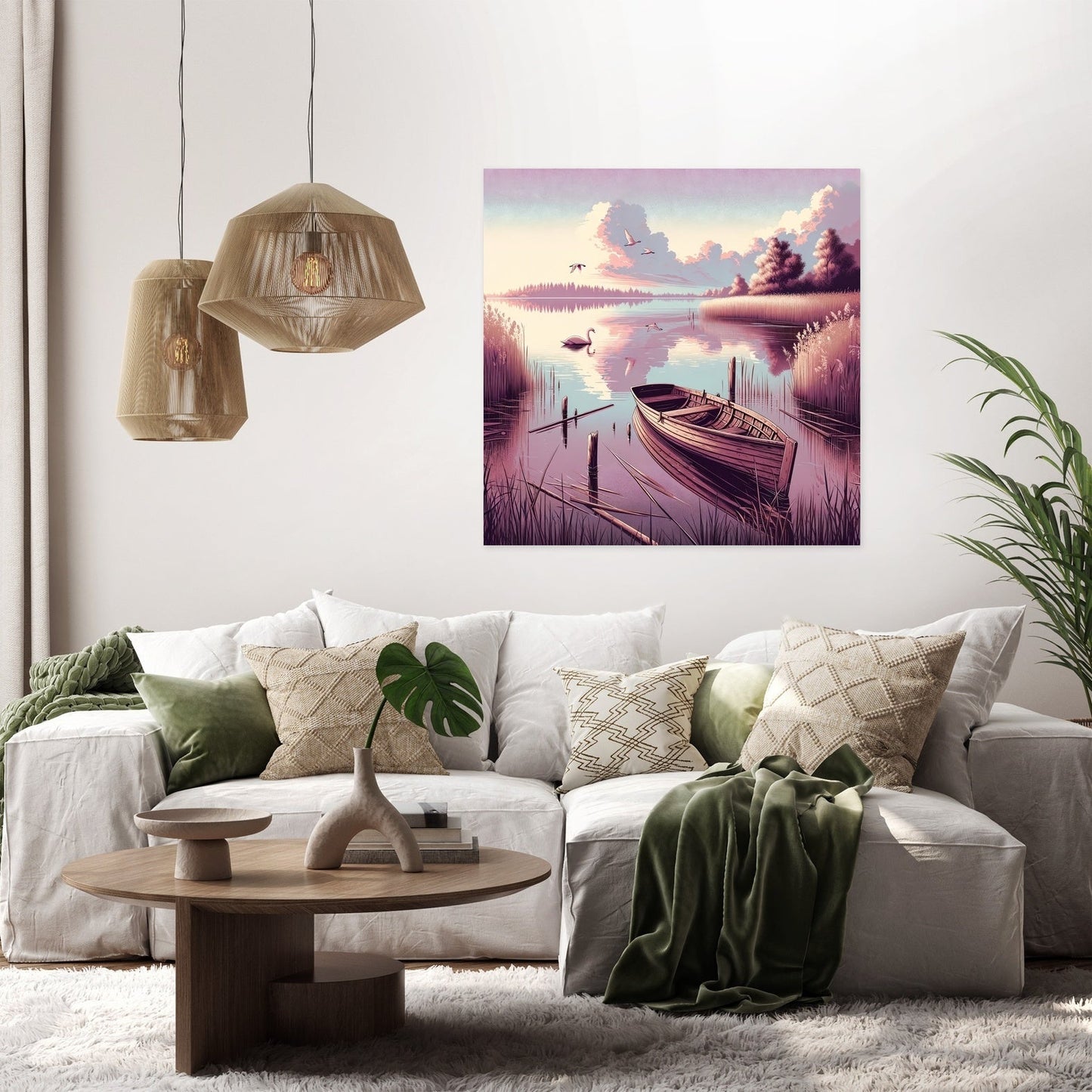 Tranquil Lake Reflections Canvas