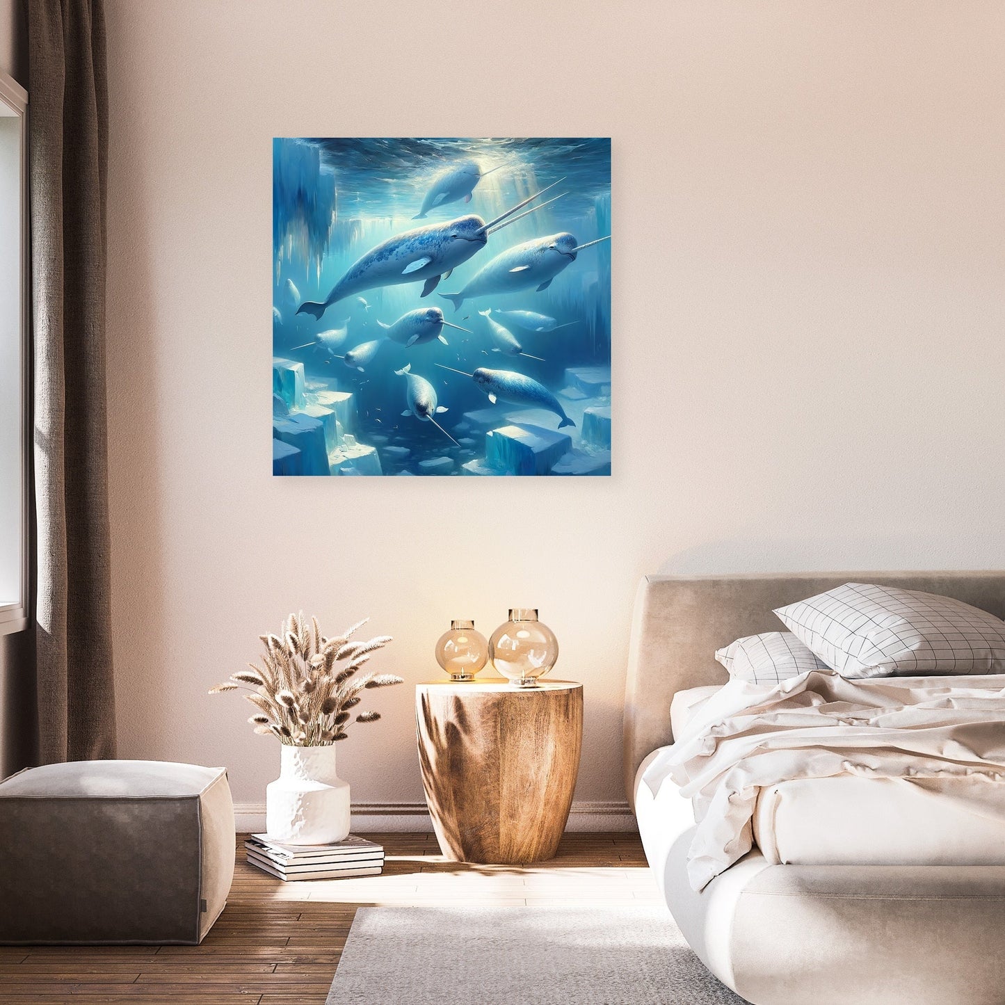 Arctic Narwhal Dance Canvas