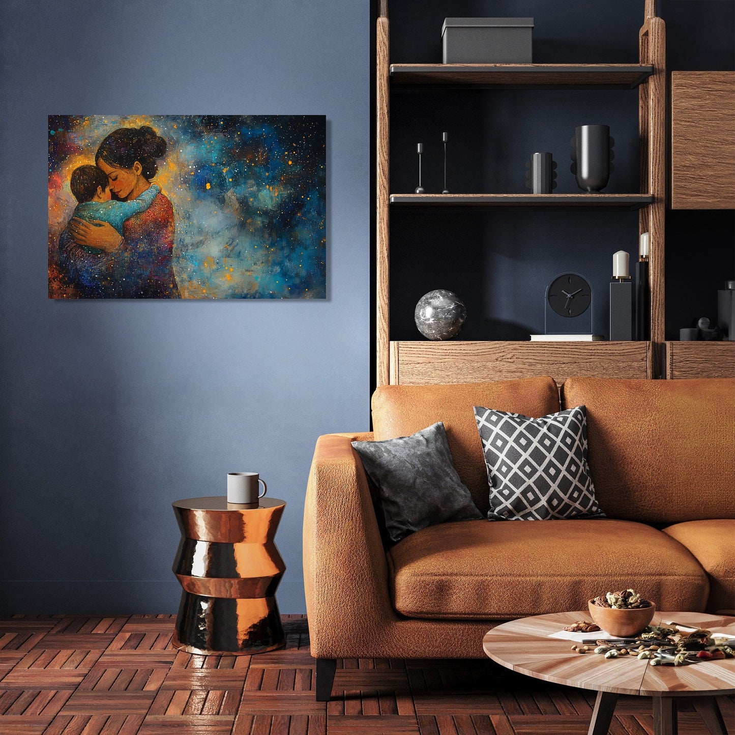 Mother and Child Starry Canvas