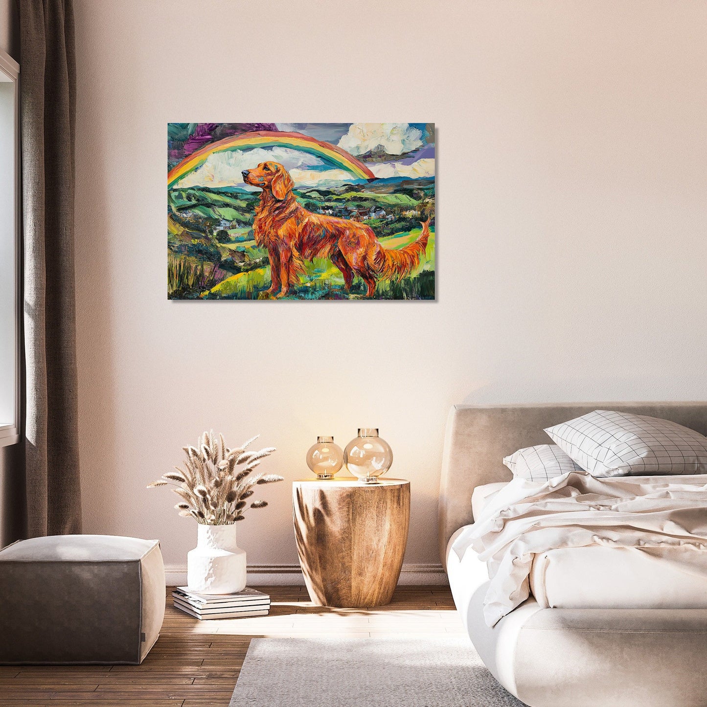 Irish Setter Rainbow Canvas