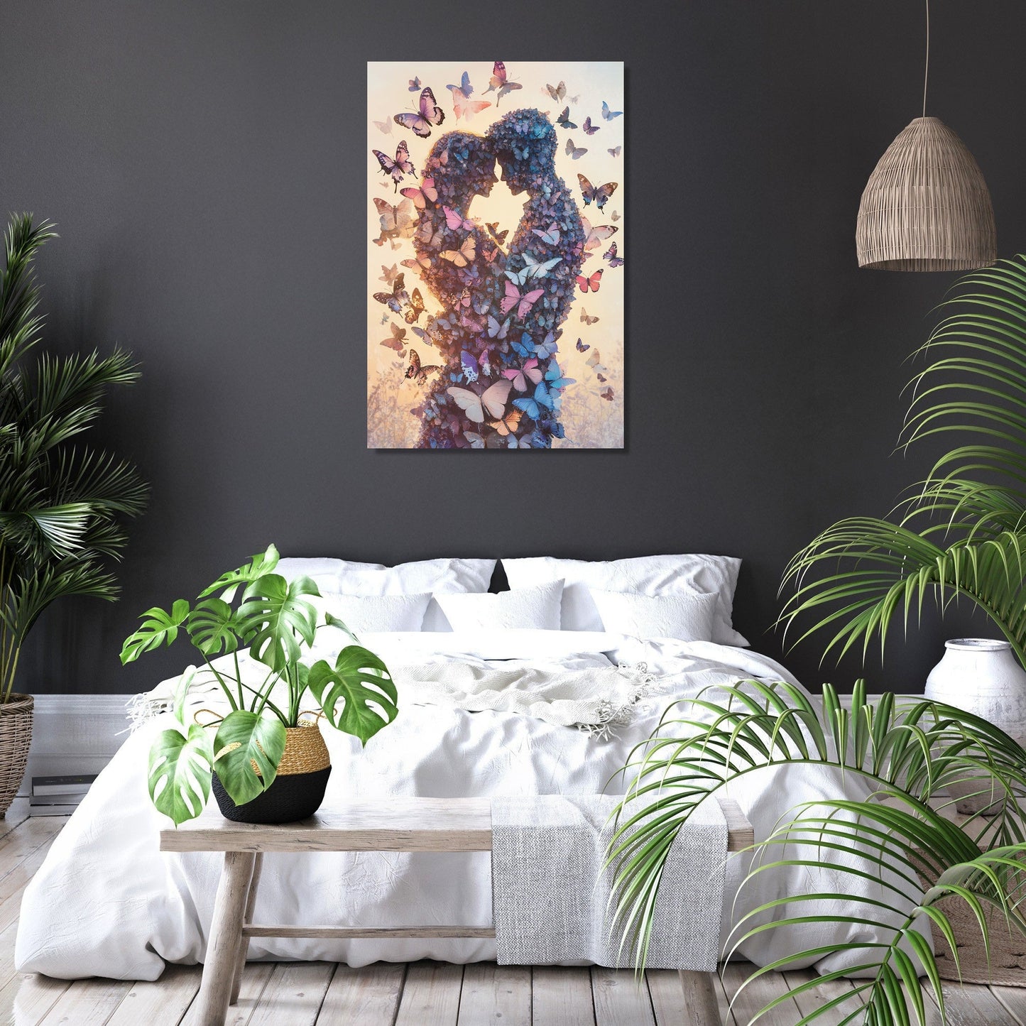 Embrace of Winged Lovers Canvas