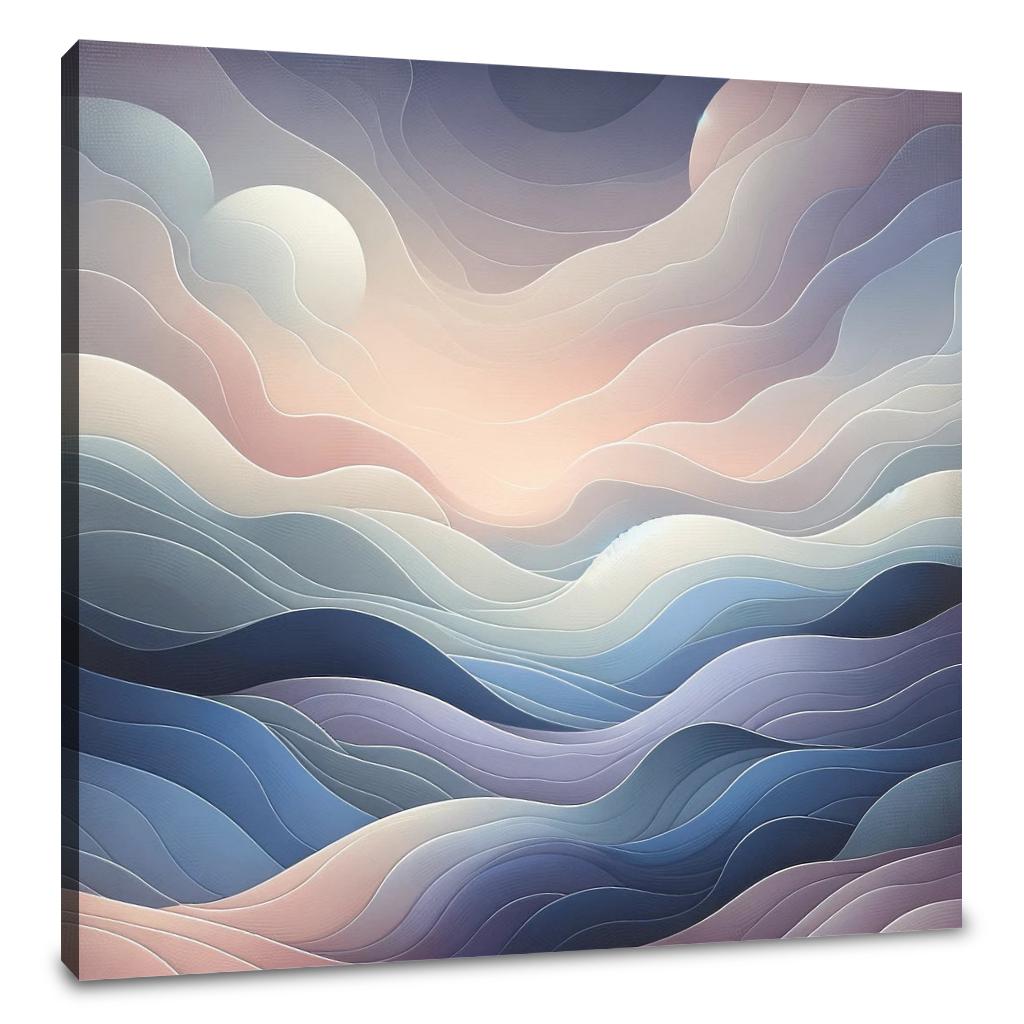 Evening Calm Abstract Canvas