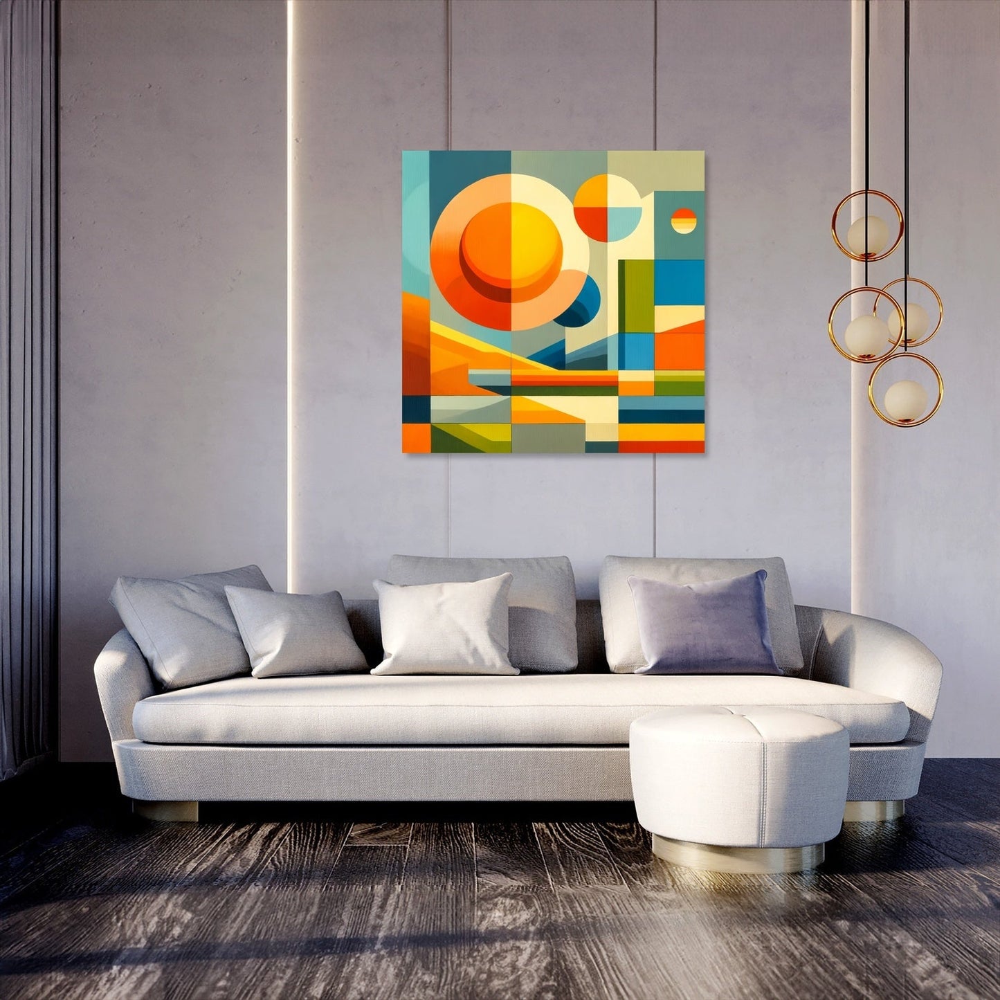 Geometric Nature Canvas