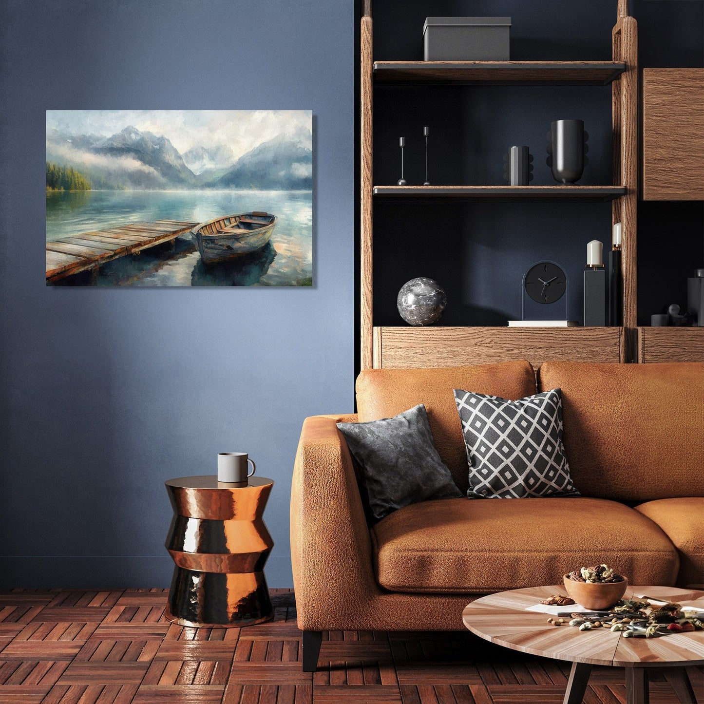 Wooden Boat Serenity Canvas