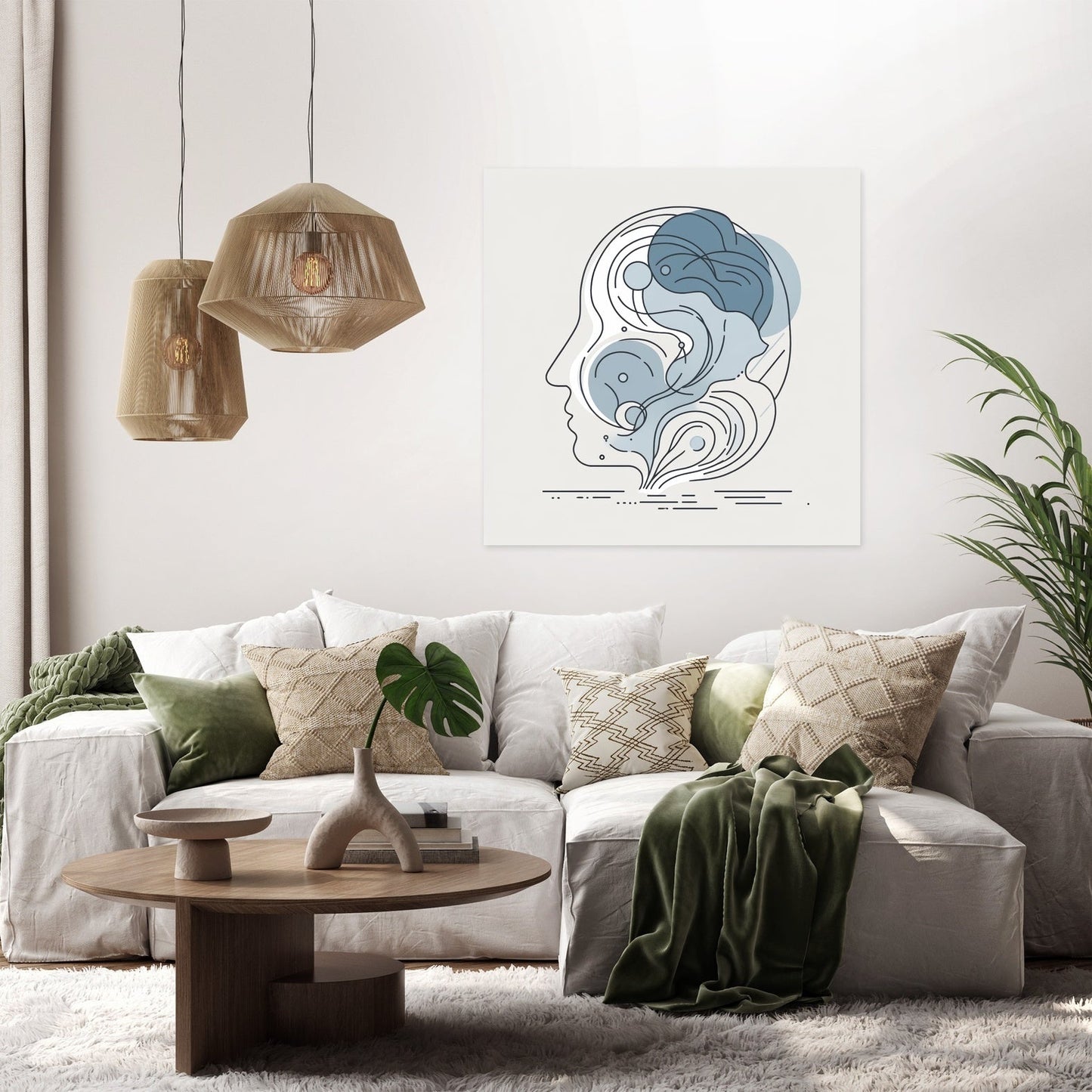 Abstract Thoughts in Cold Colors Canvas