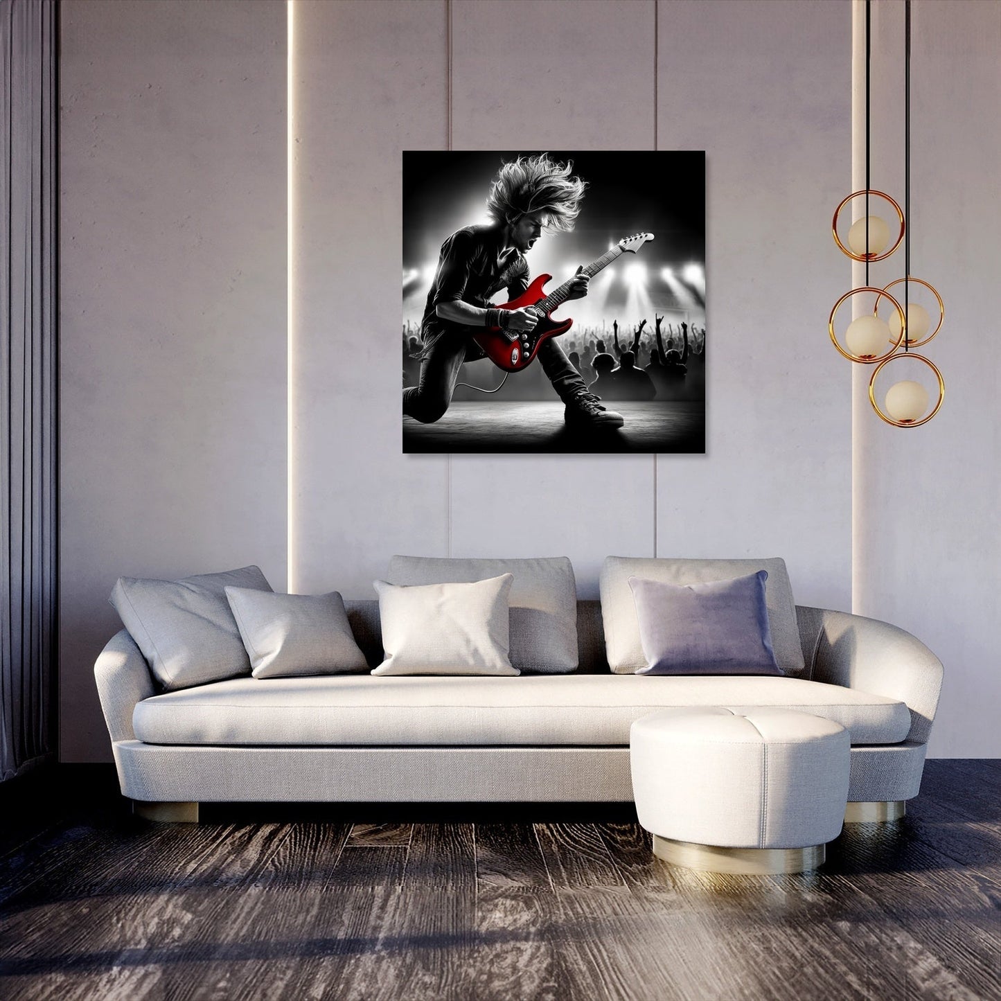 Crimson Riff Canvas