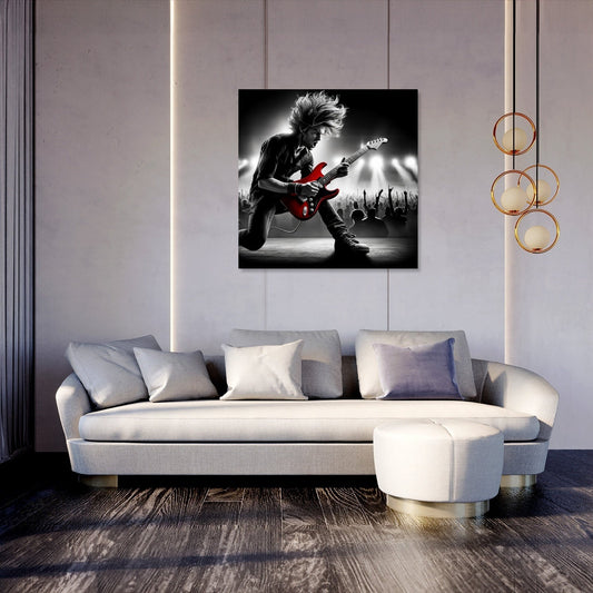 Crimson Riff Canvas