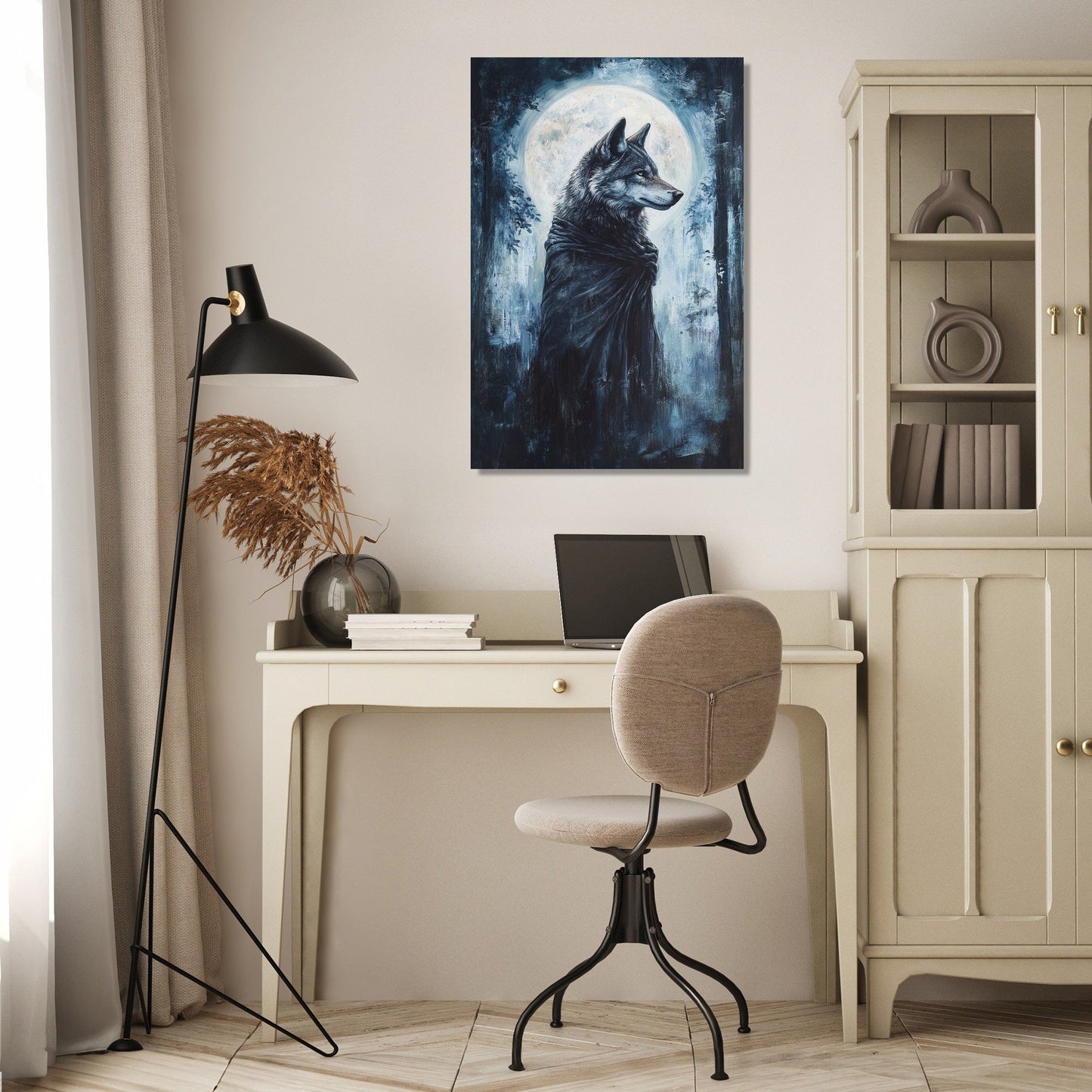 Regal Wolf Moon Canvas
