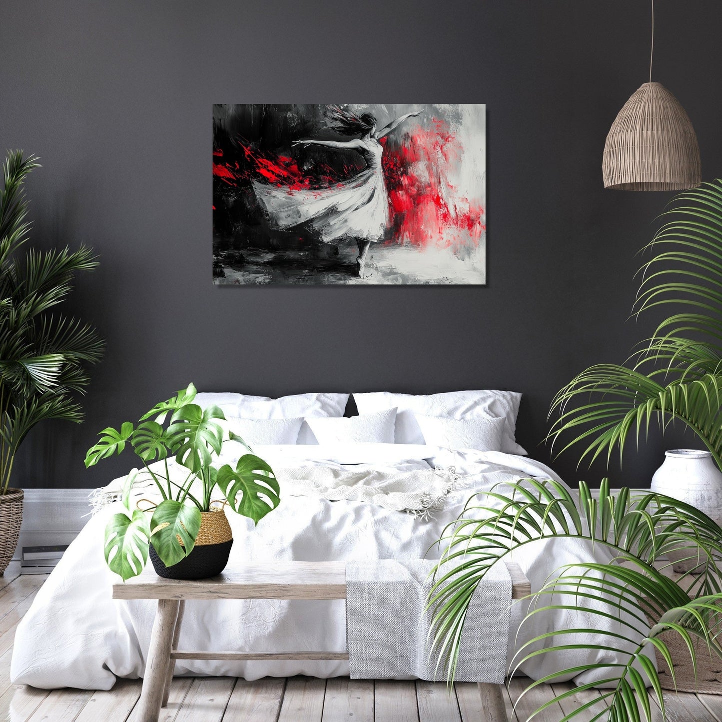Silhouetted Elegance Dance Canvas