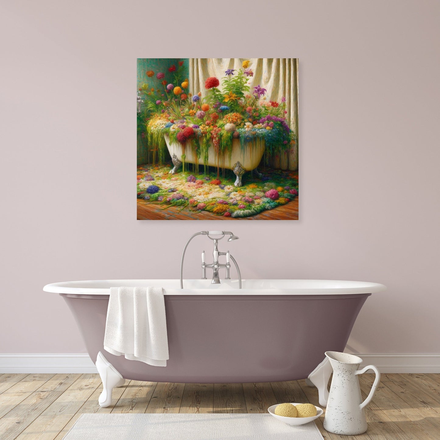 Botanical Bath Bloom Canvas