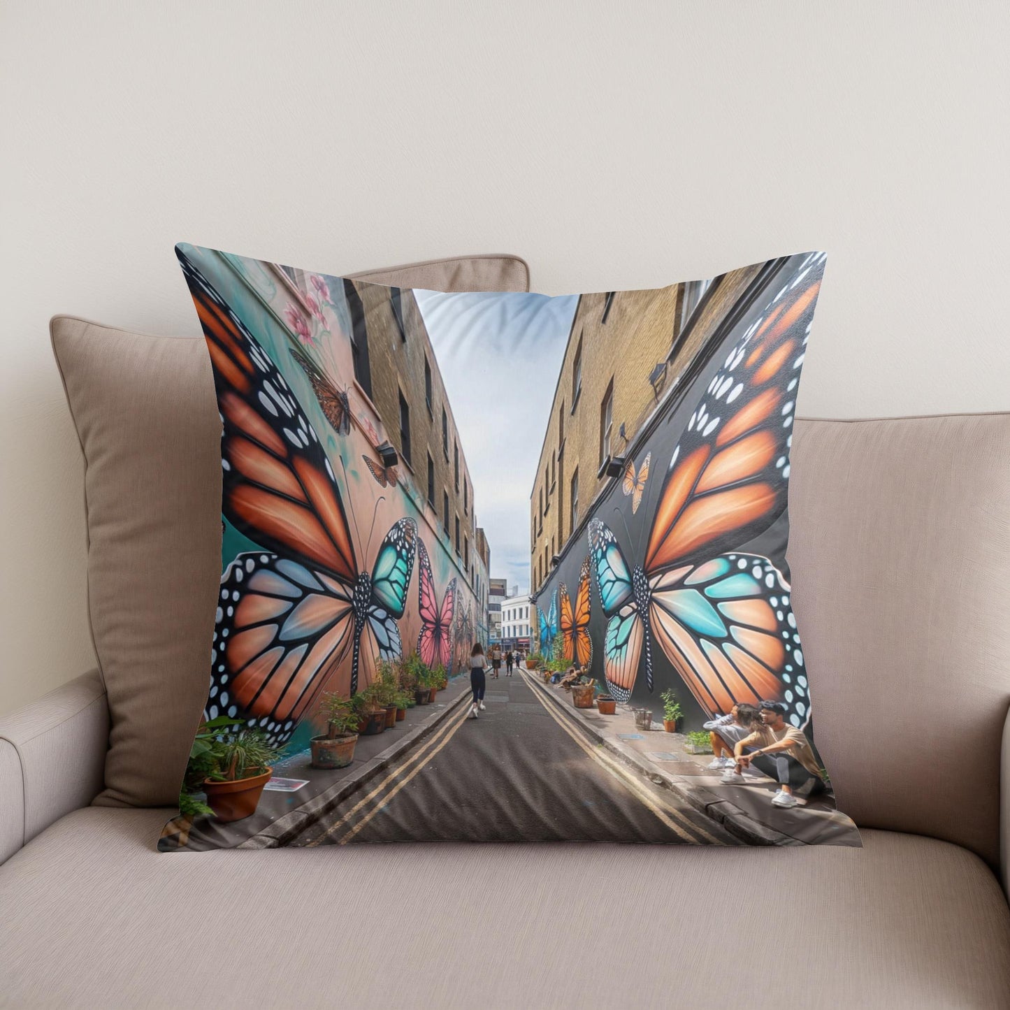 Butterfly Lane Cotton Cushion