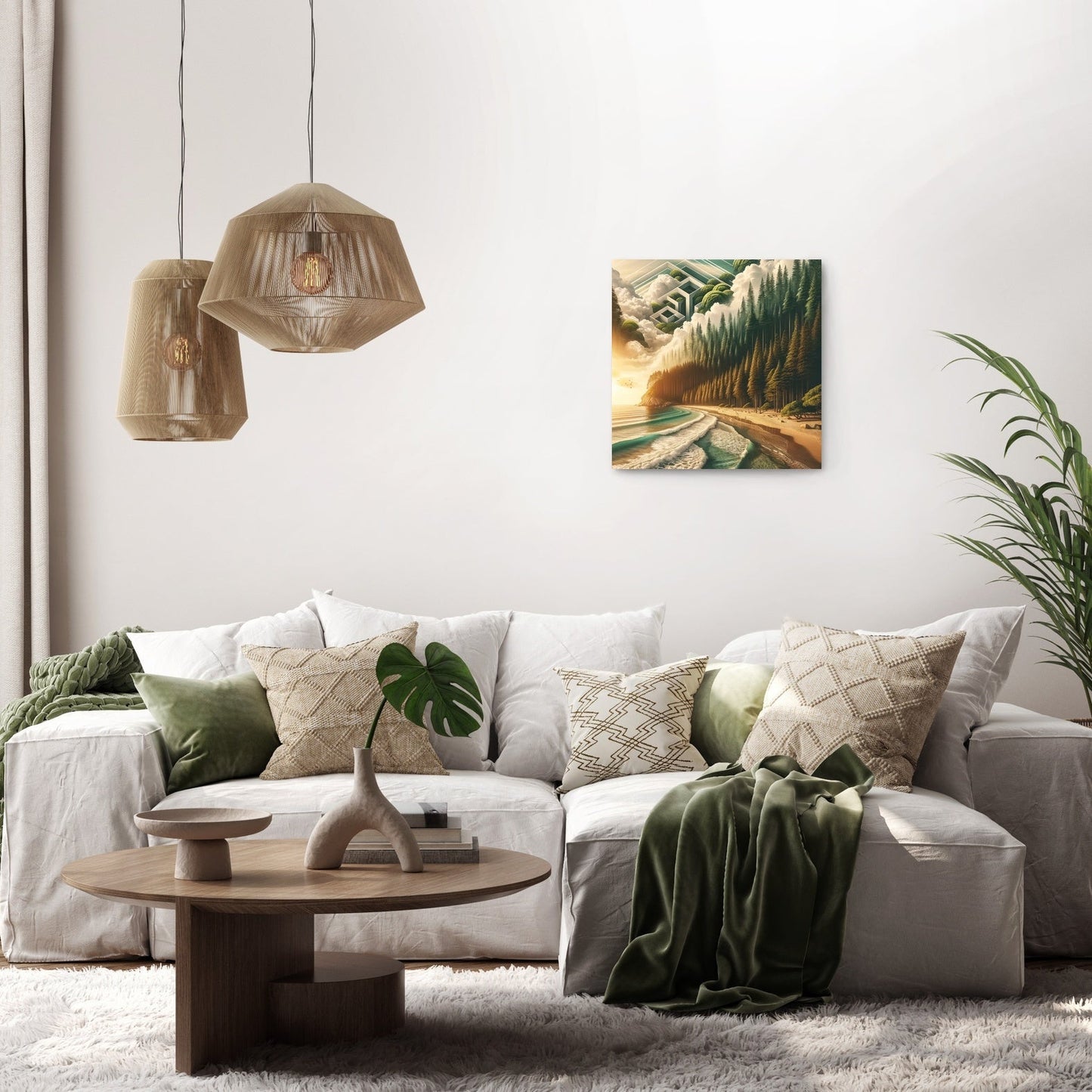 Contemporary Jungle Retreat Canvas