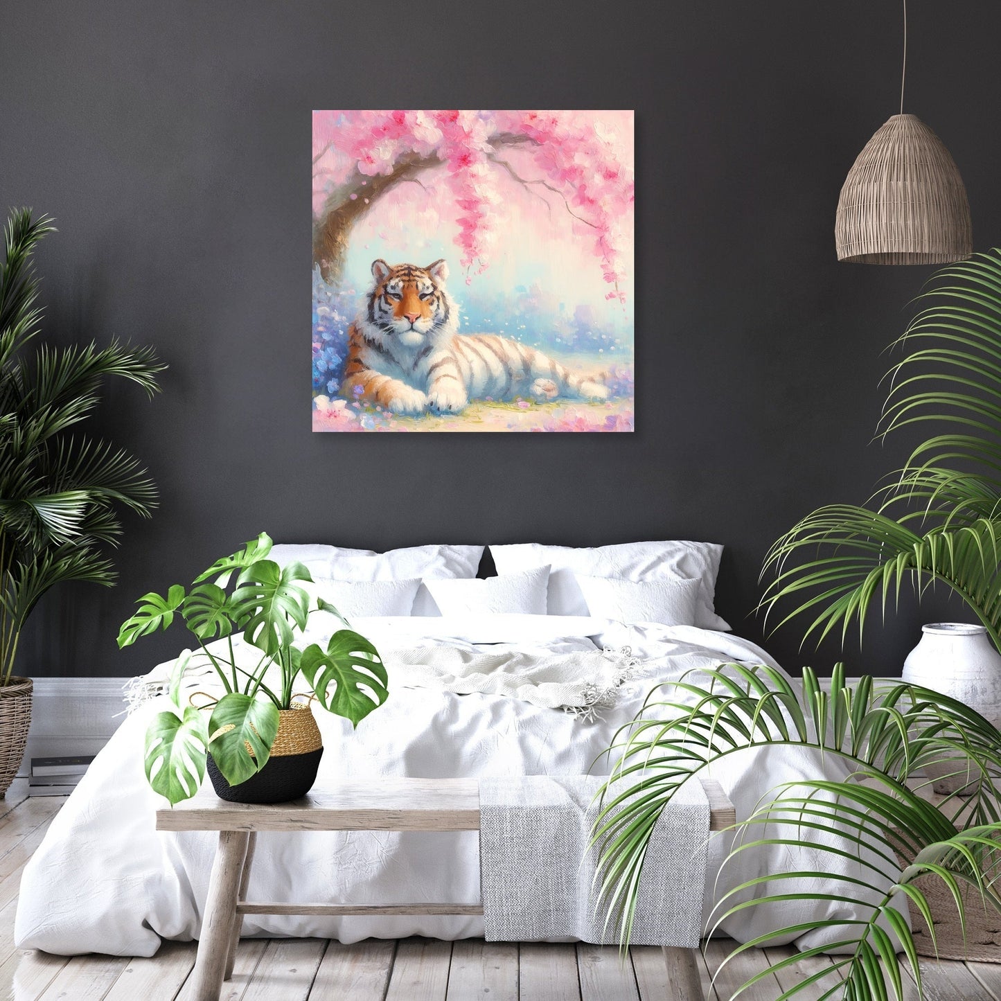 Pastel Tiger Dreamscape Canvas