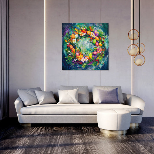 Easter Wreath Expression Canvas