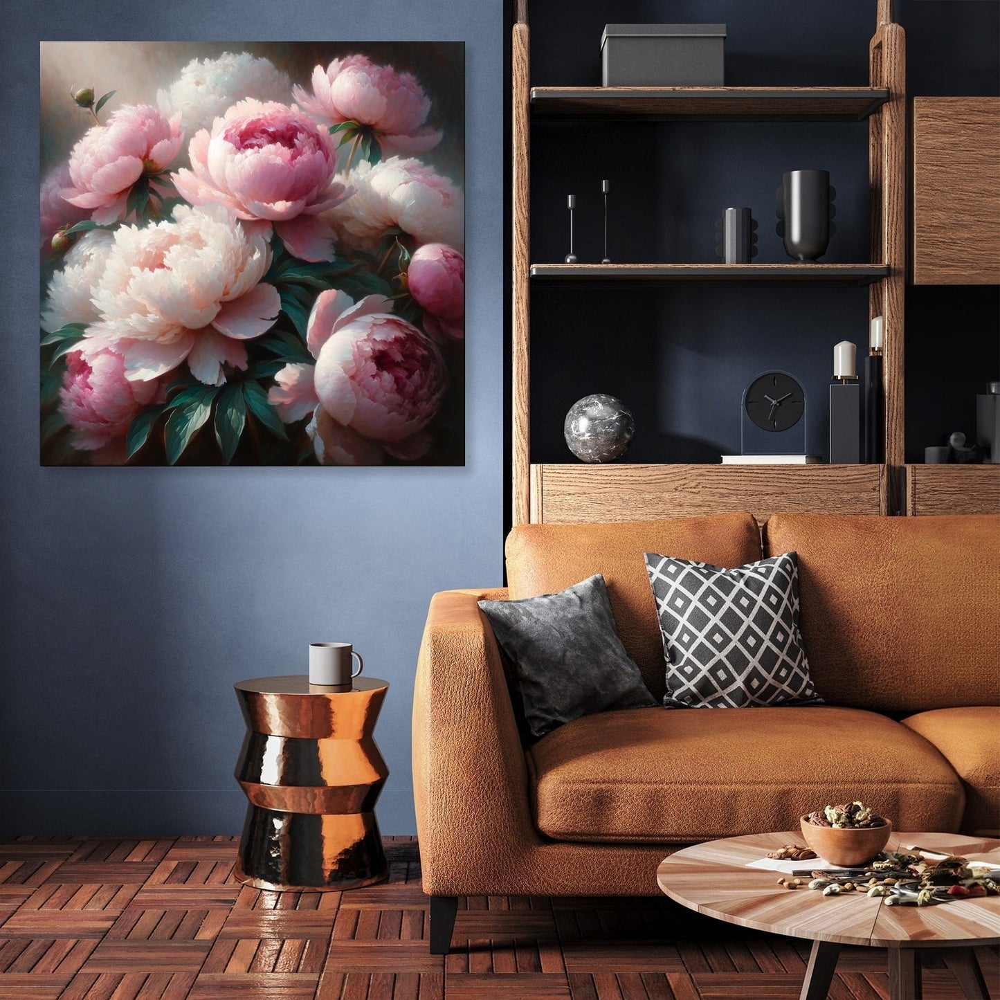 Morning Embrace Peonies Canvas