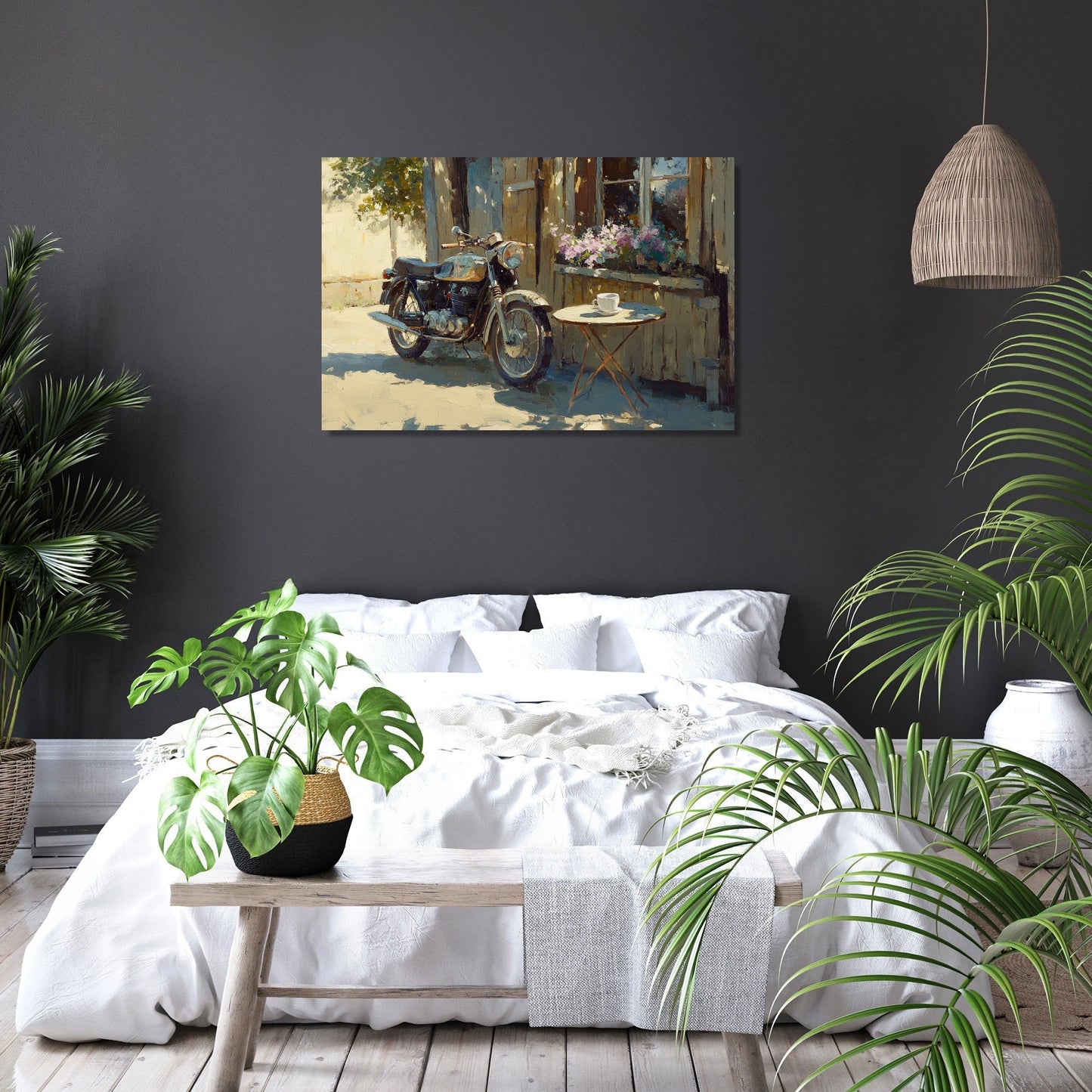 Motorbike Café Canvas