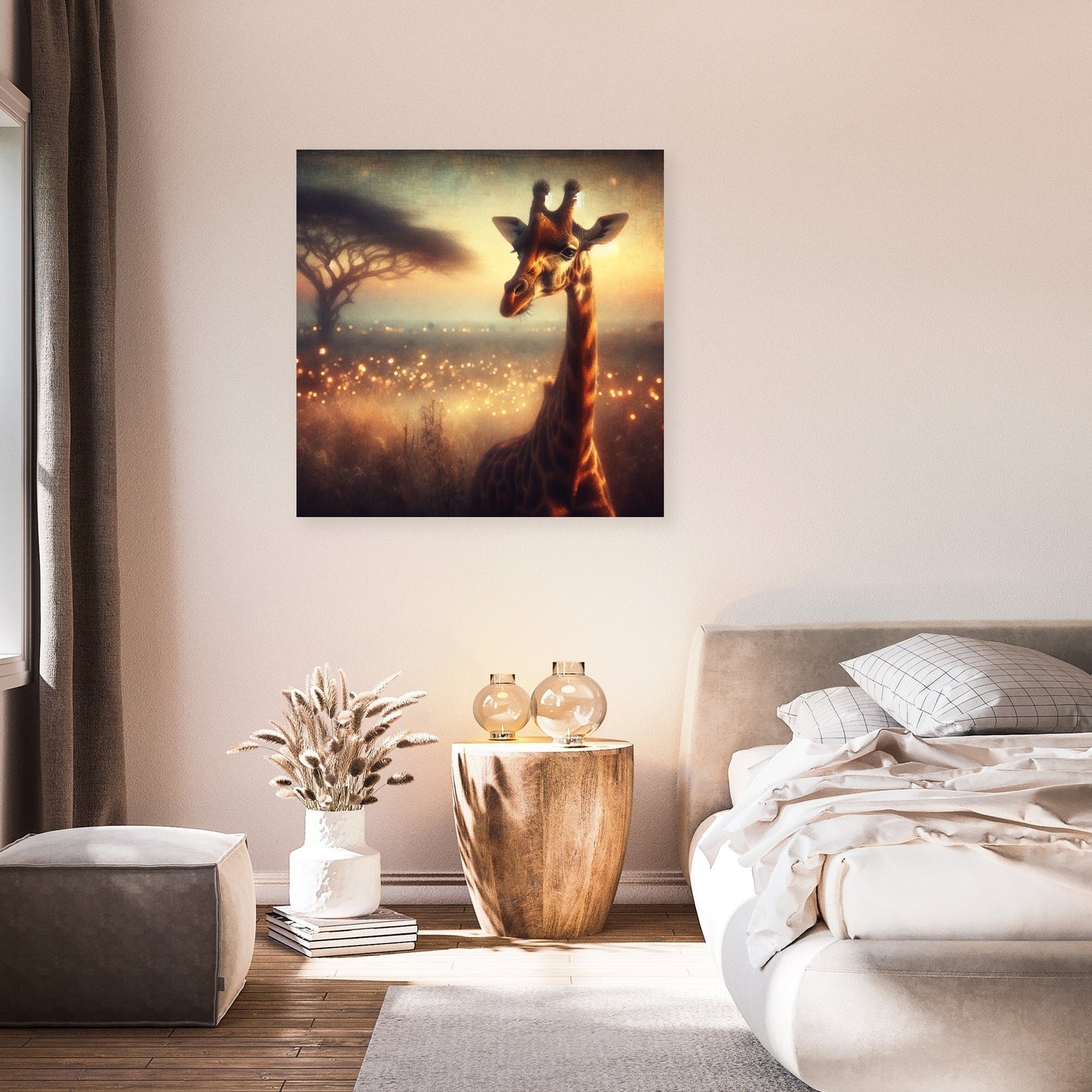 Regal Dawn Giraffe Canvas