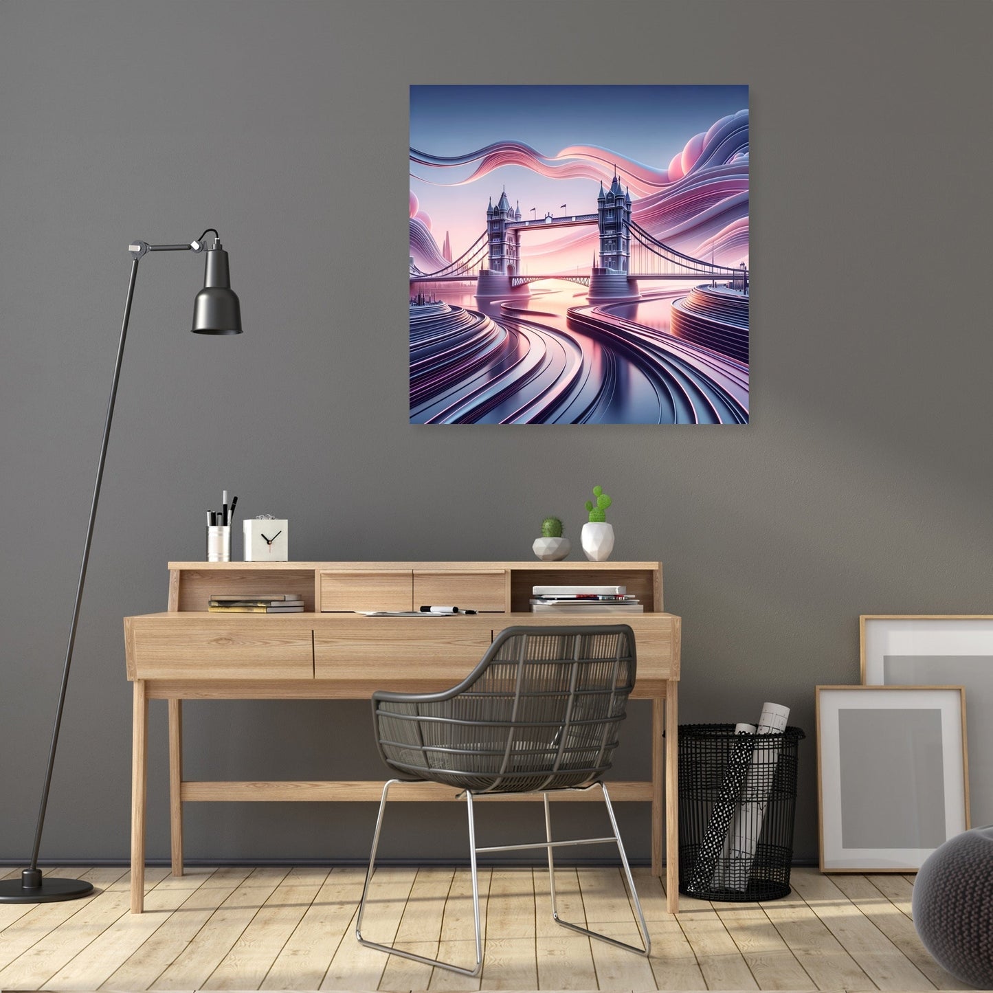 Futuristic Tower Bridge Canvas