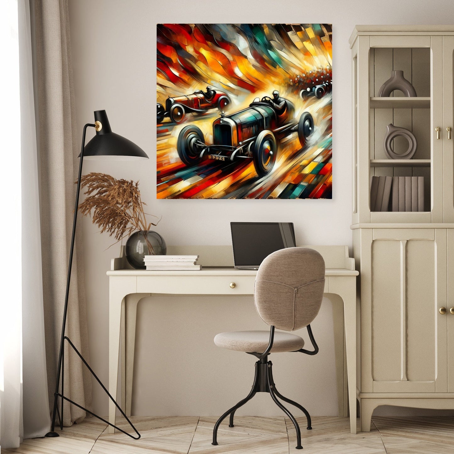Race of Flames Canvas