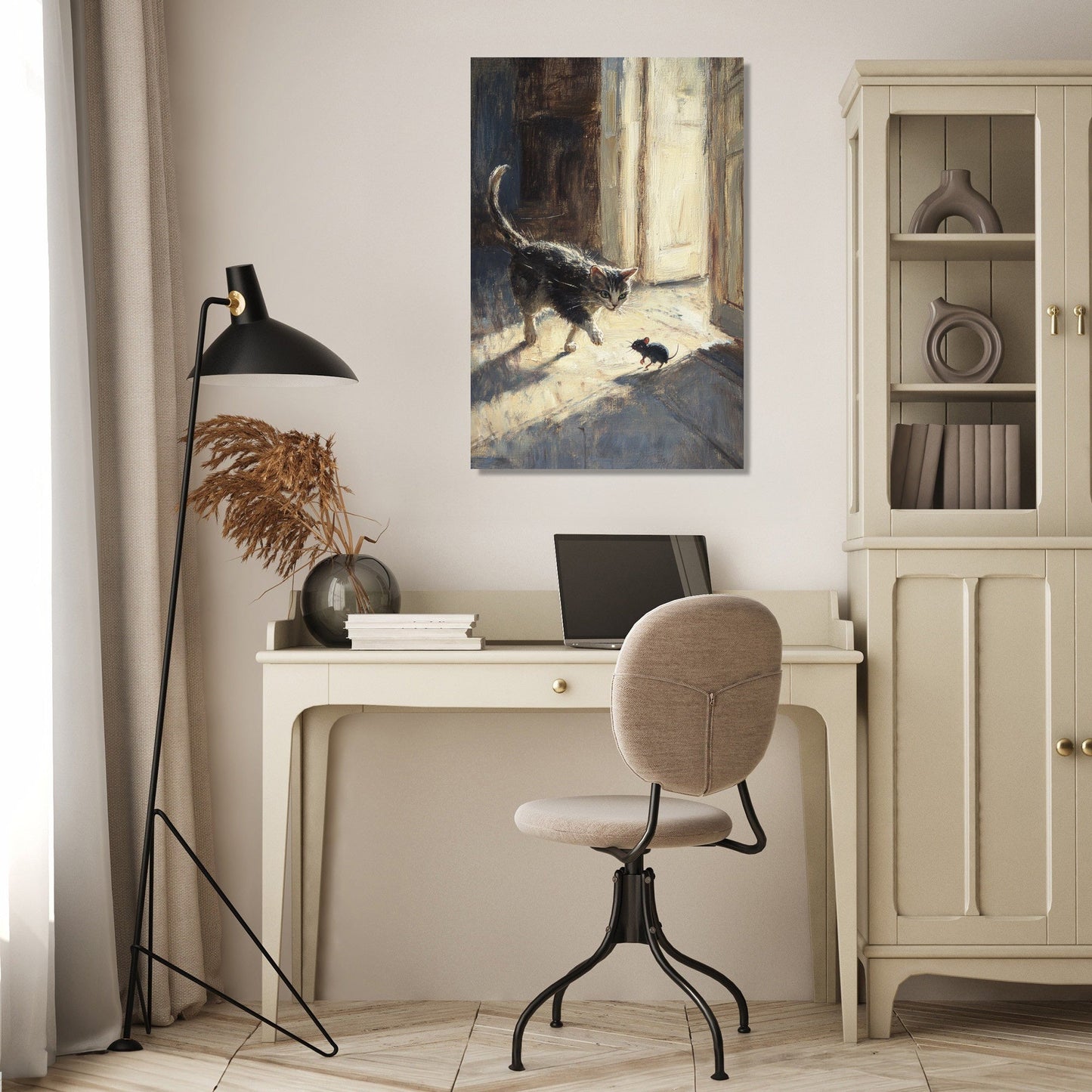 Cat and Mouse Chase Canvas