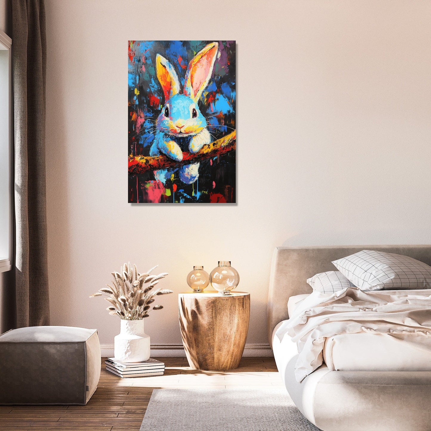 Swinging Bunny Canvas