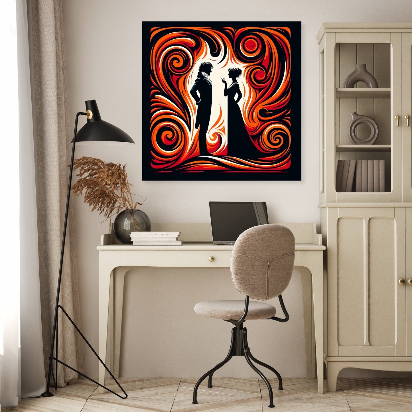 Netherfield's Fiery Embrace Canvas