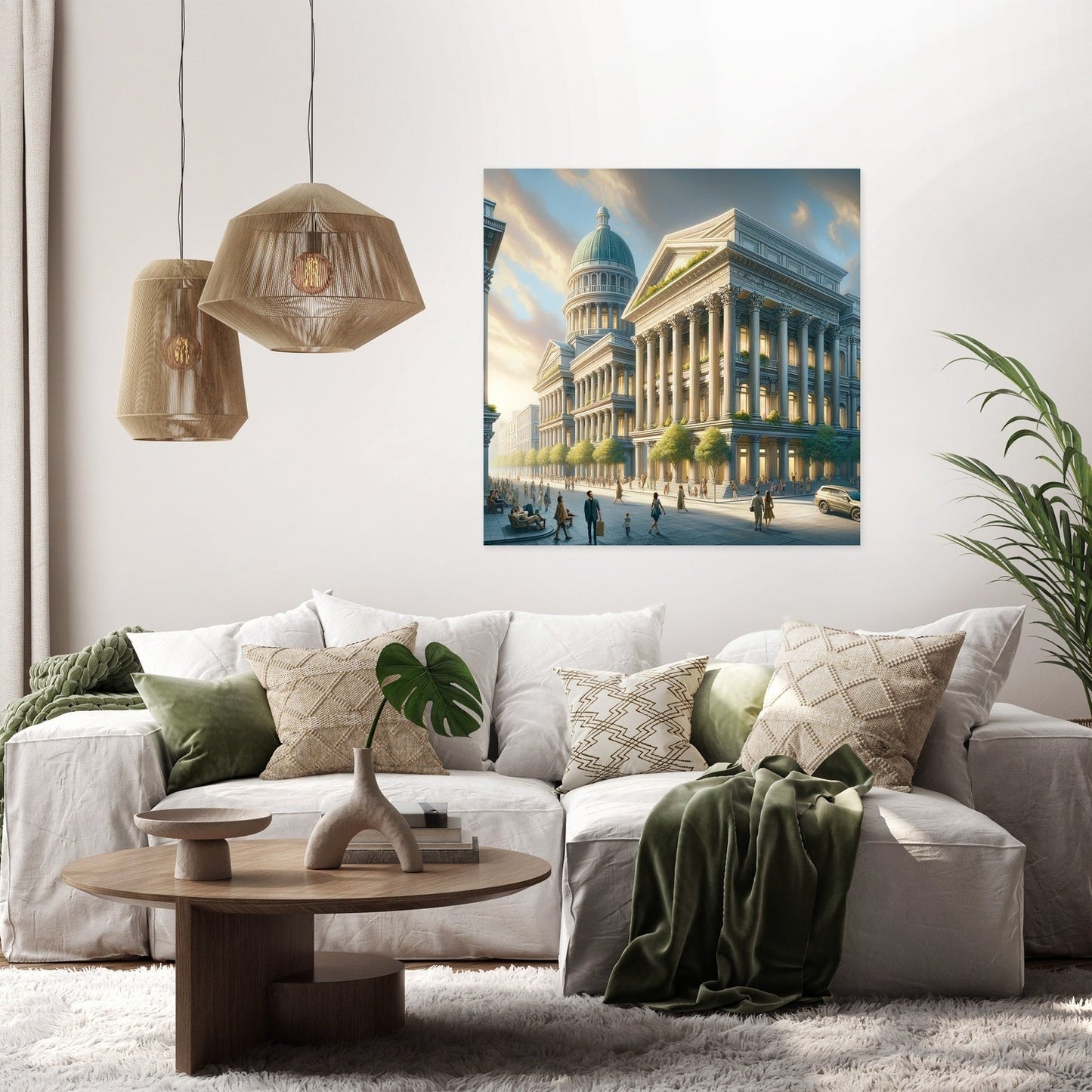 Neo-Neoclassical Square Canvas
