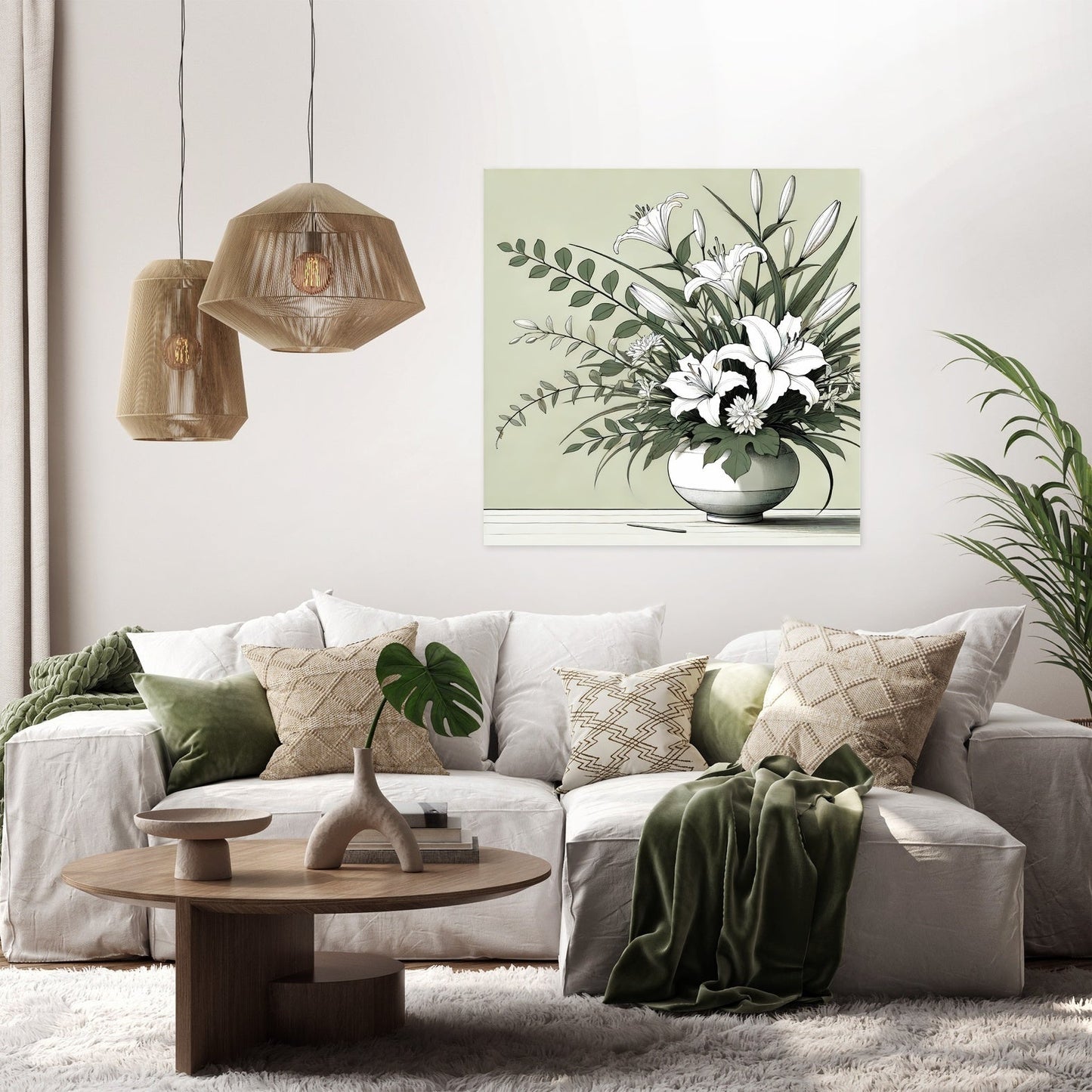 Elegant Ikebana Canvas