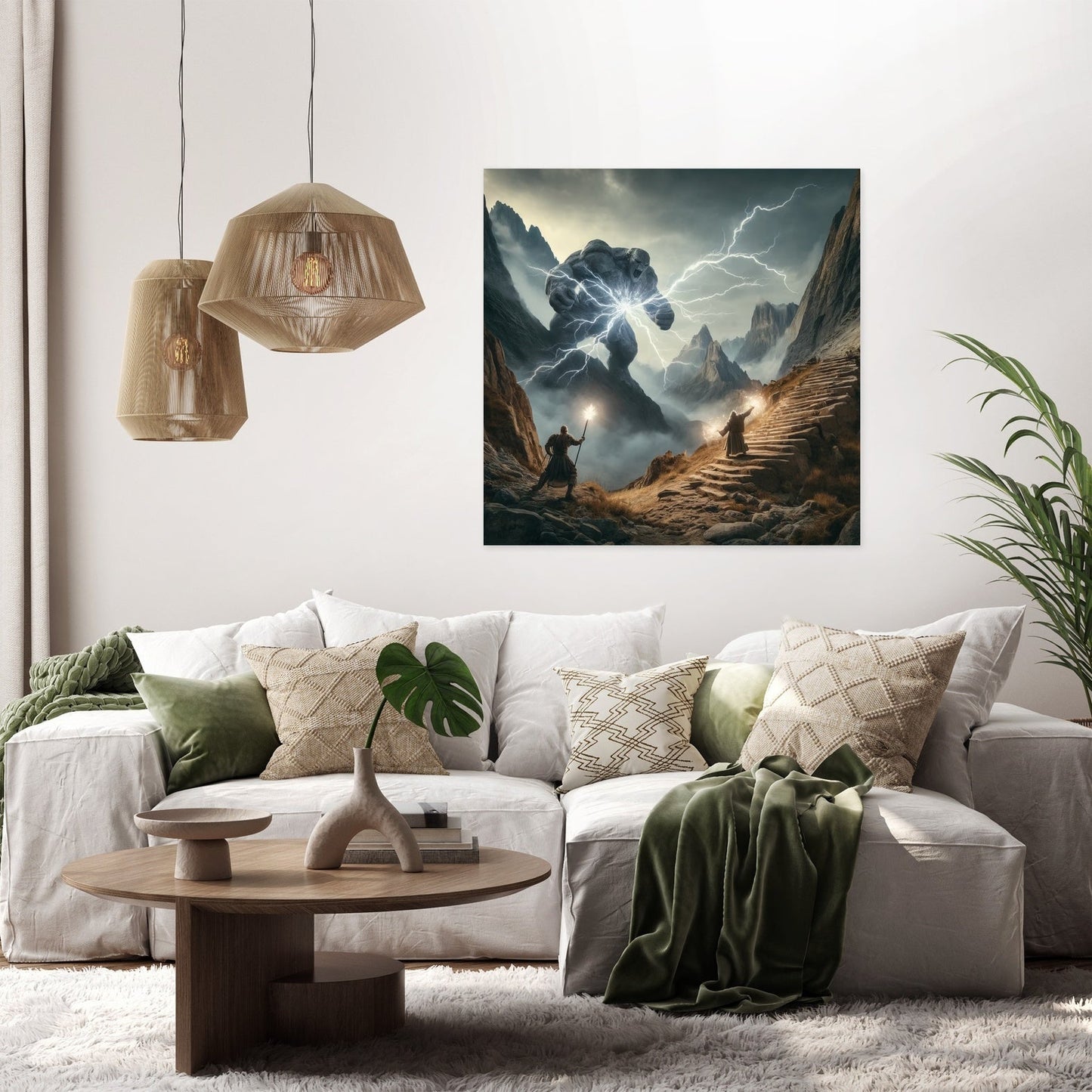 Mountain Pass Showdown Canvas