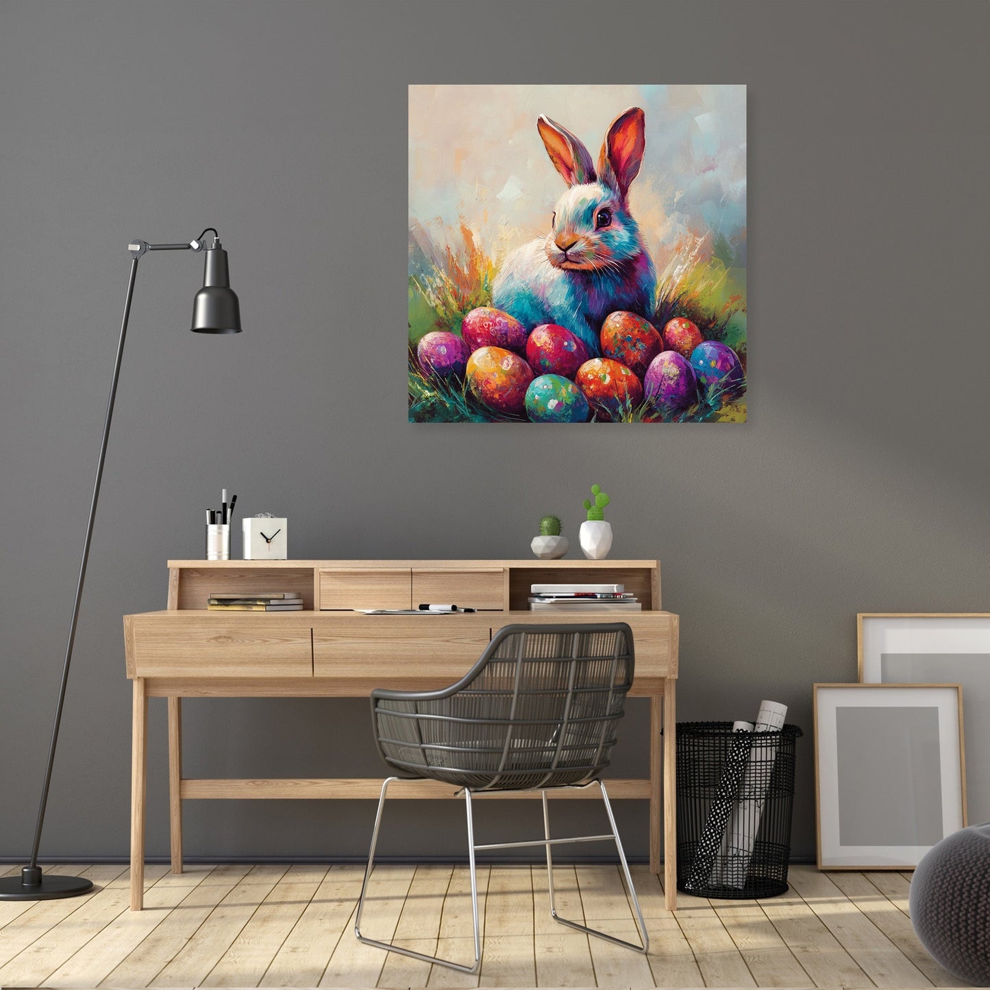 Bunny and Easter Eggs Canvas