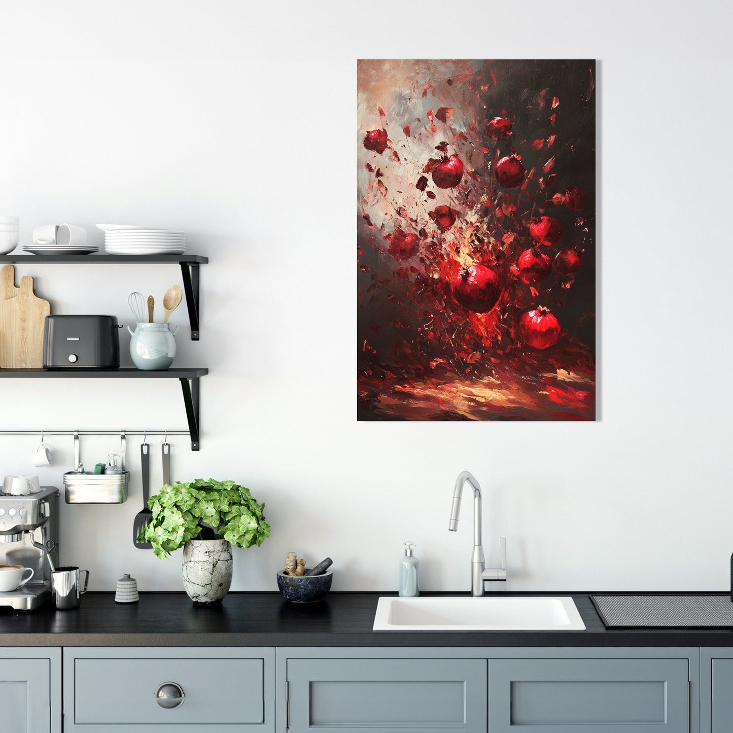 Pomegranate Burst Canvas