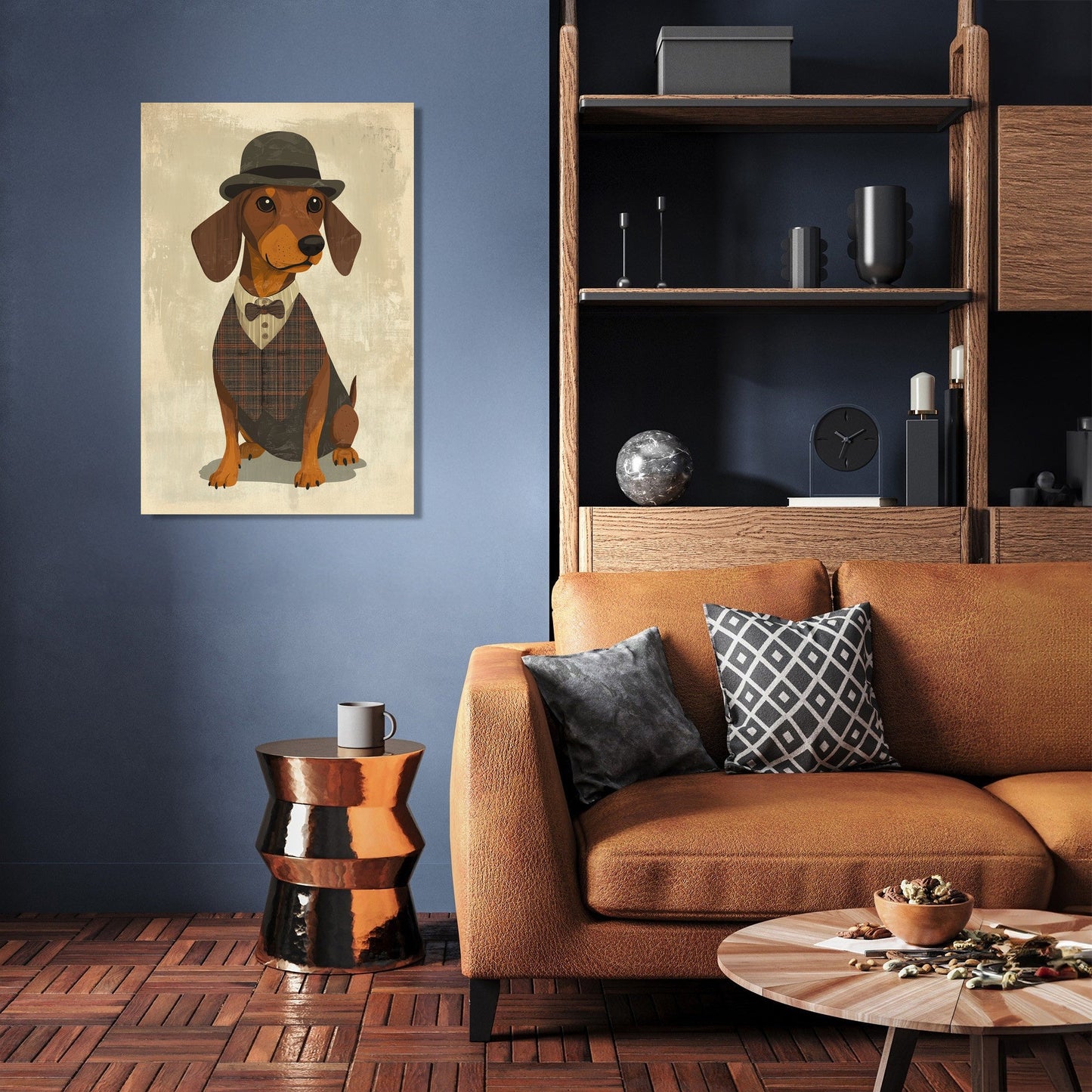 Dachshund's Dapper Canvas