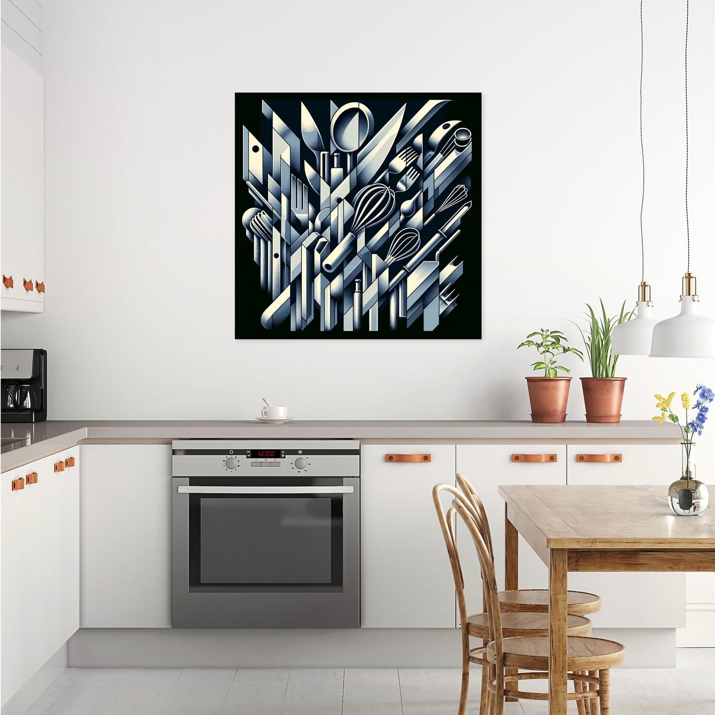 Cubist Culinary Fusion Canvas