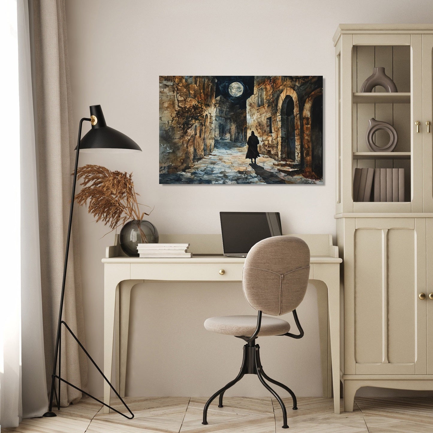 Moonlit Assassin Chase Canvas