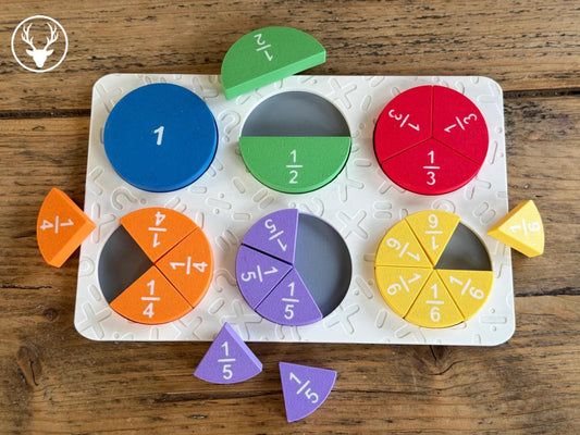 Fraction Learning Puzzle | Fun & Educational Math Game for Kids | Hands-On Fraction Practice | Montessori Learning Toy