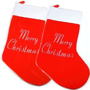 76cm Jumbo Plush Christmas Stocking with Merry Christmas Message